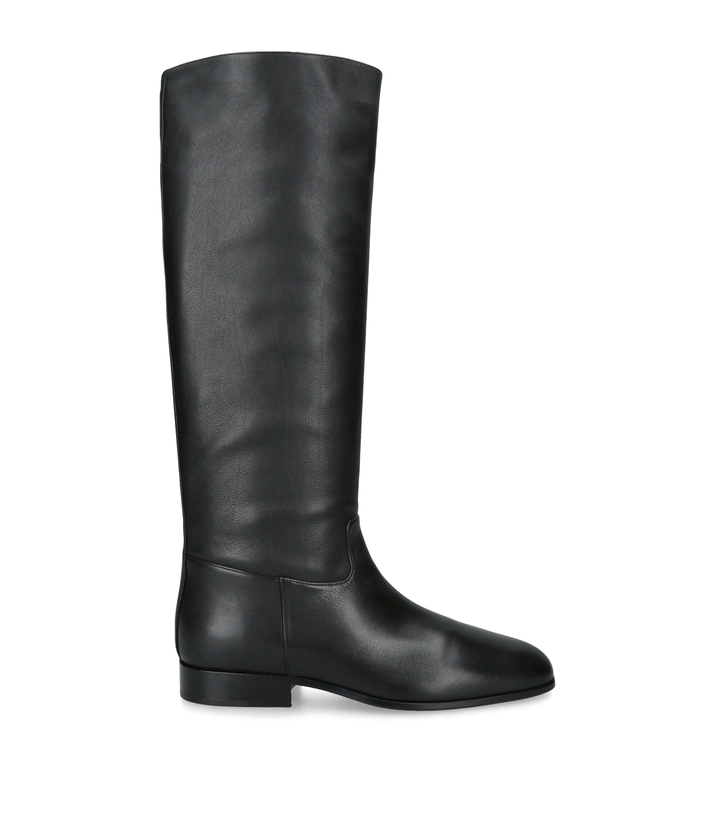 Herbert Levine Leather Rein it in Knee-High Boots Black