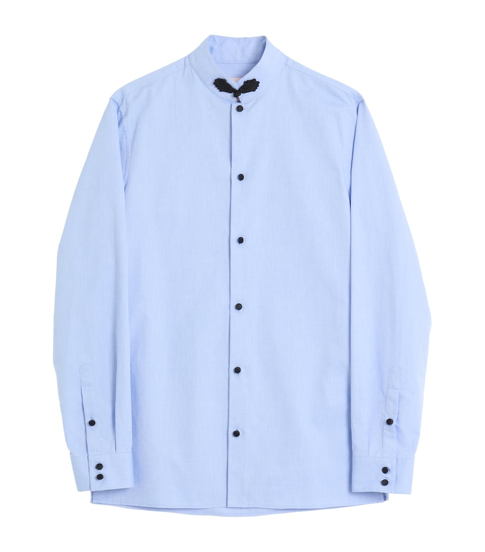 Cotton Stand-Collar Shirt