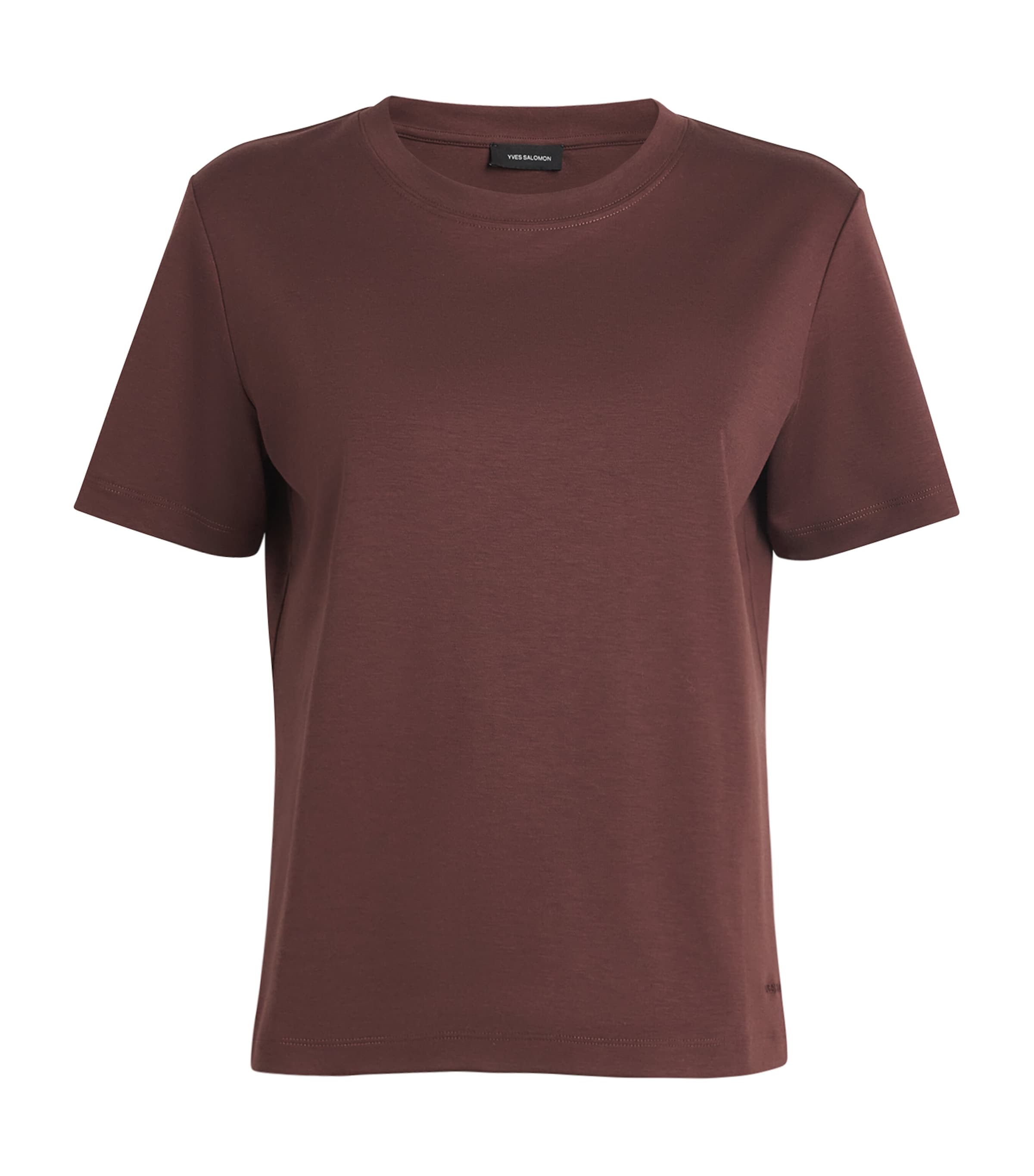 Yves Salomon Womens Pima Cotton-Silk Interlock T-Shirt