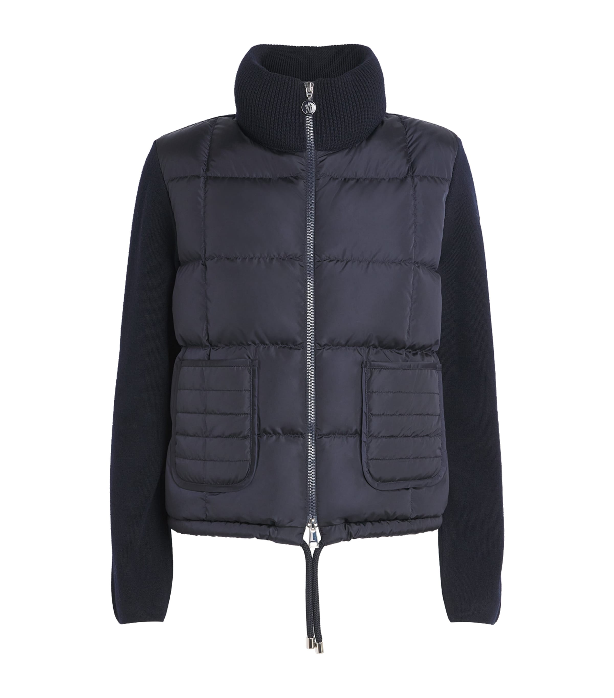 Down-Wool Panelled Cardigan