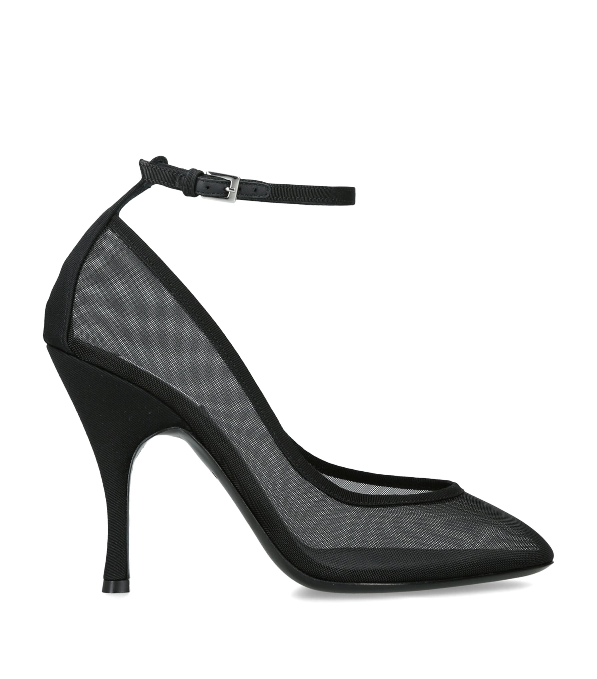 Alaïa Mesh Nude Pumps 100 Black