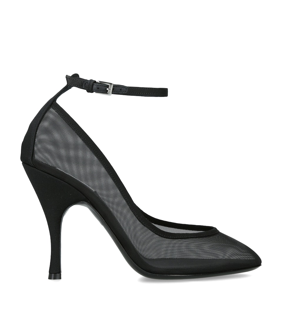 Alaïa Mesh Nude Pumps 100 Black