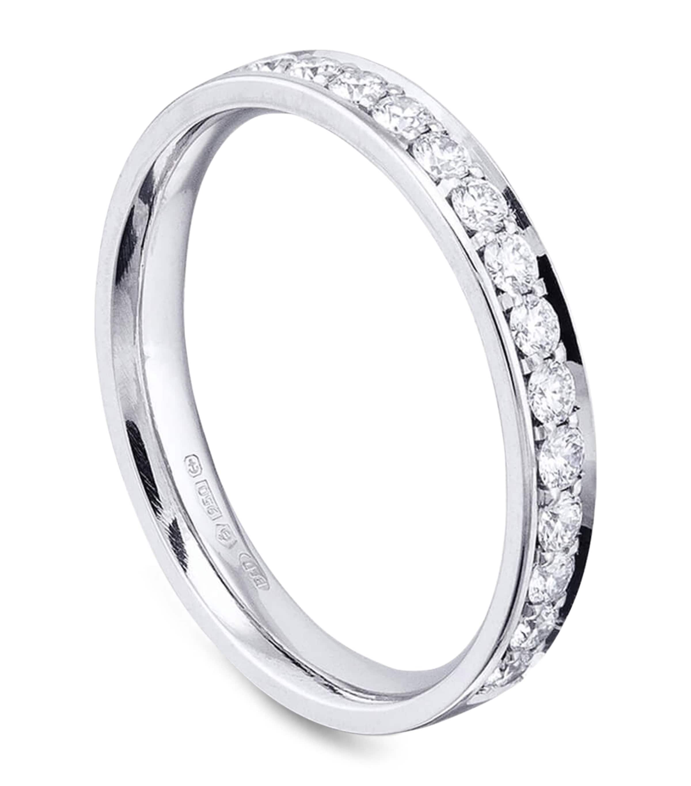Boodles Platinum and Diamond Classic Wedding Band Platinum