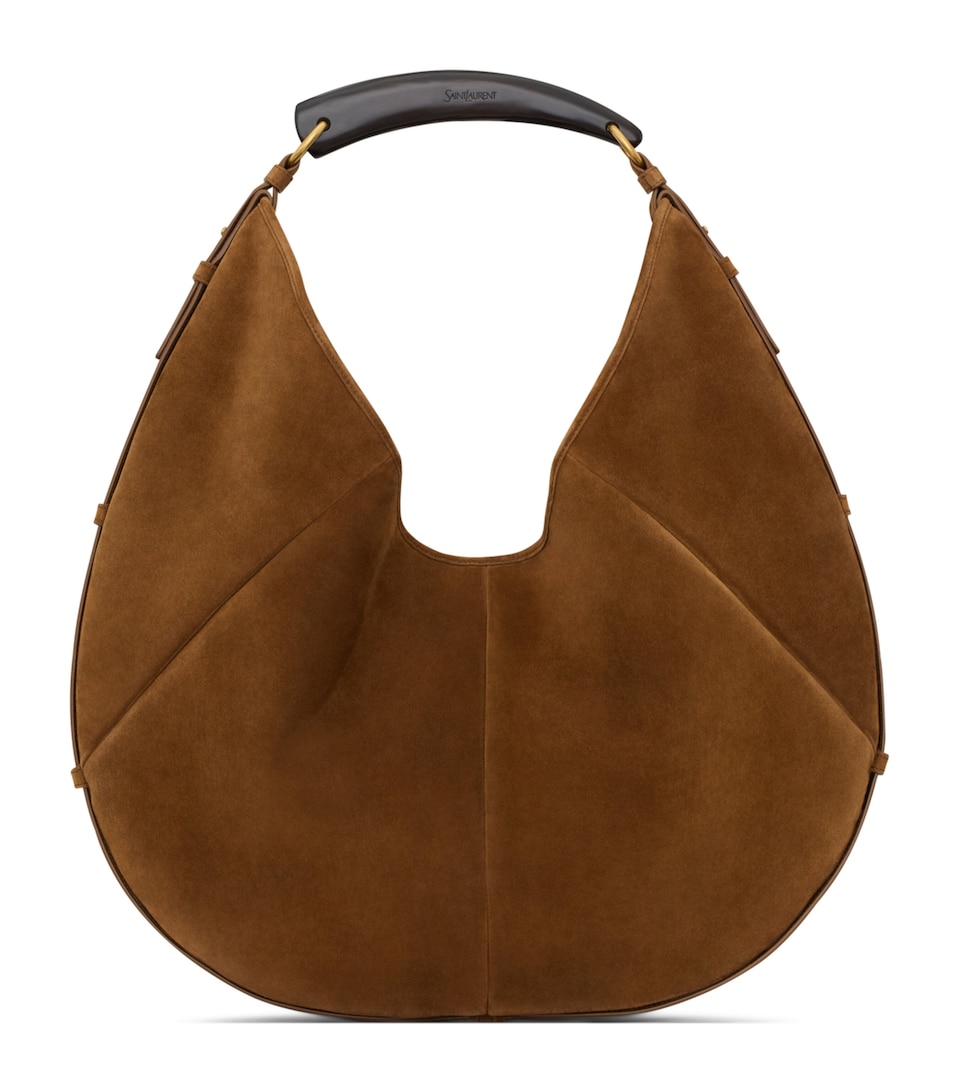 Saint Laurent Large Suede Mombasa Shoulder Bag
