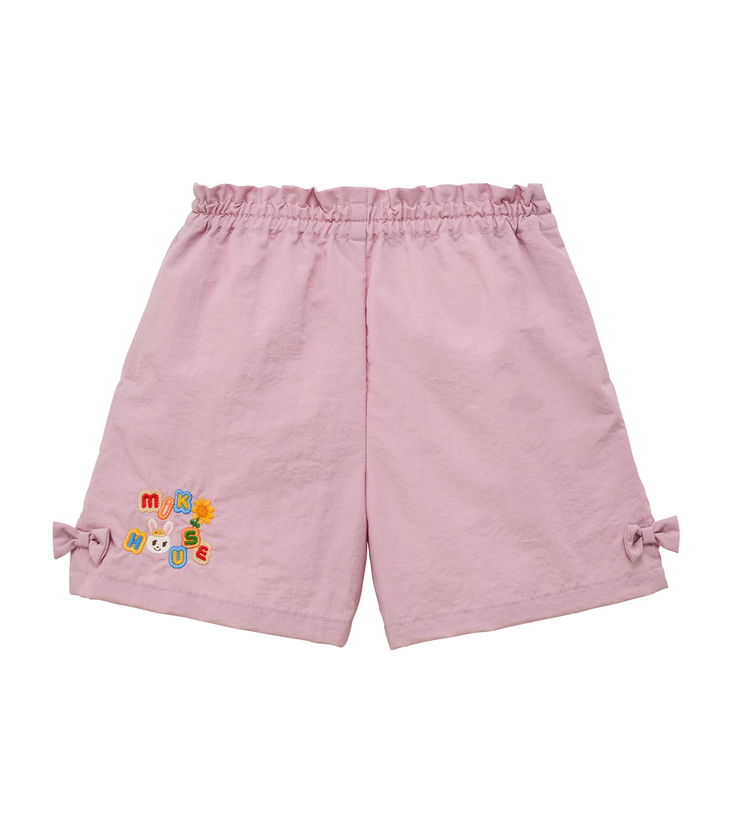 Miki House Embroidered Logo Bow Shorts (2-4 Years)
