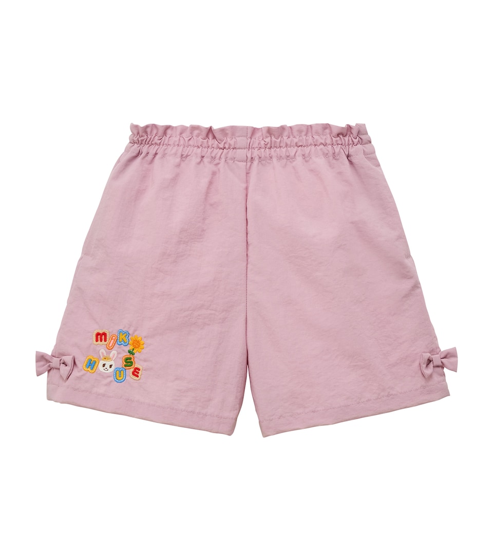 Miki House Embroidered Logo Bow Shorts (2-4 Years)