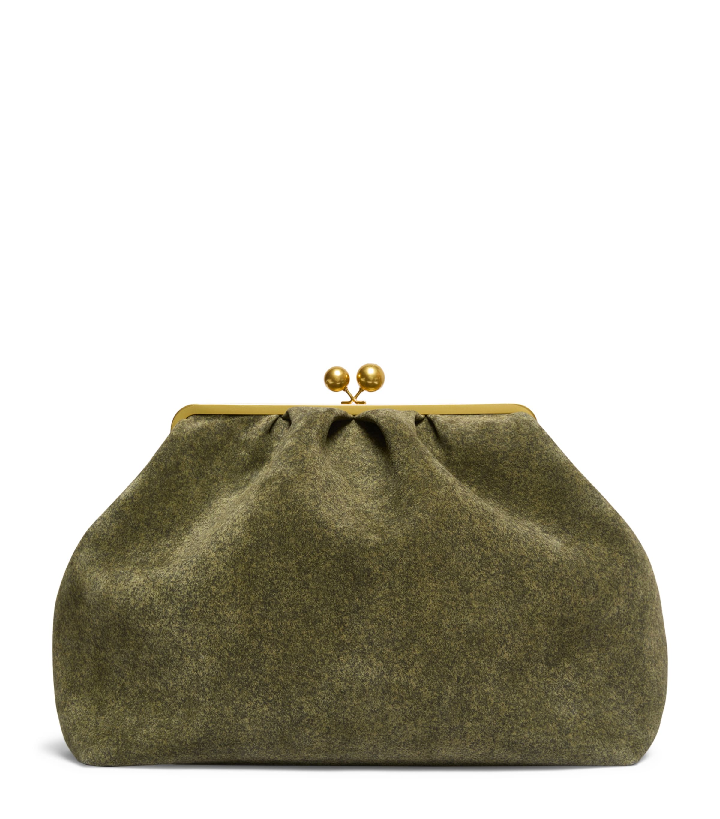 Weekend Max Mara Split Calfskin Pasticcino Bag Olive Green
