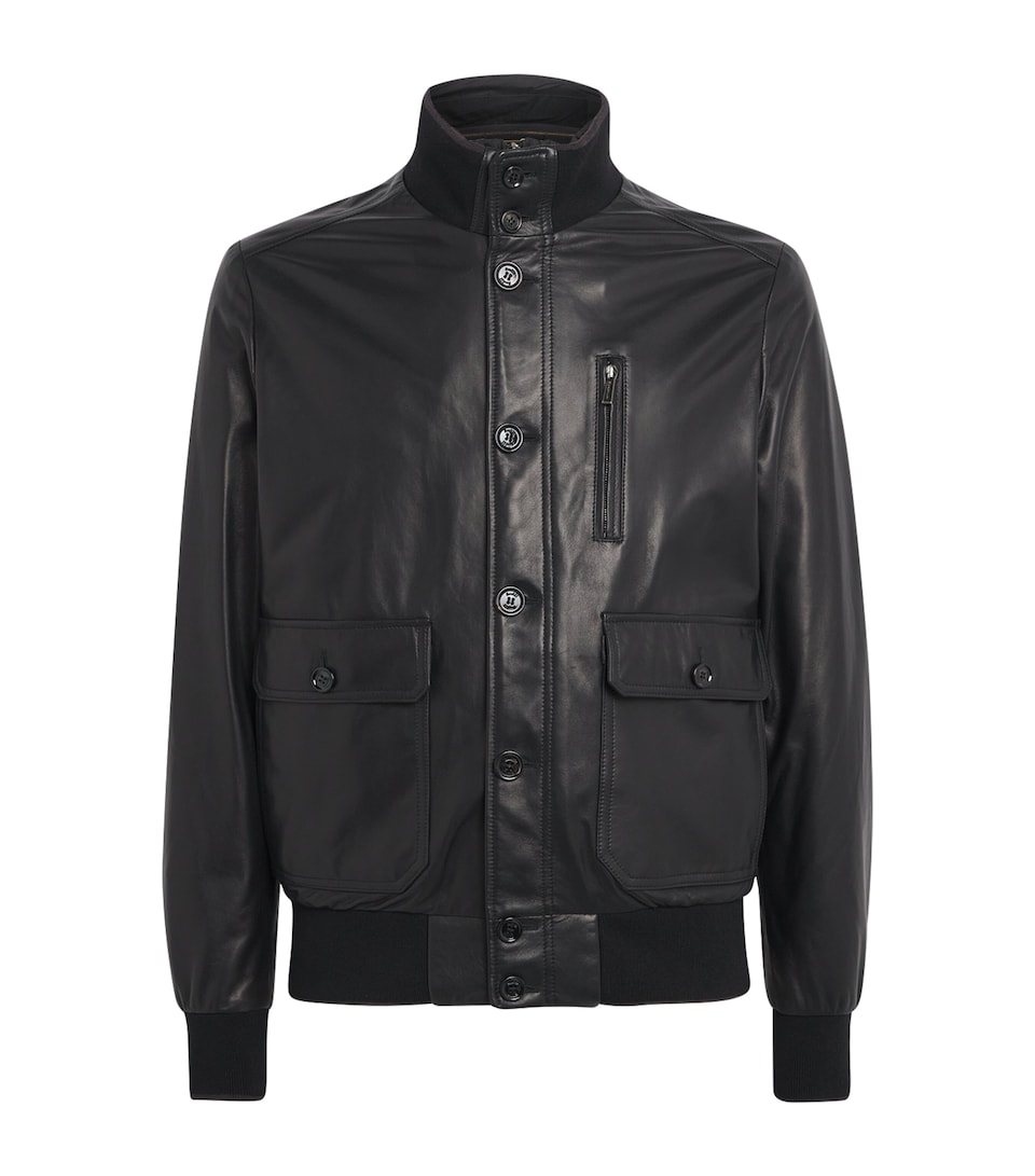 Leather Bomber Jacket