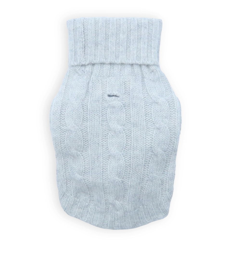 Cashmere Cable-Knit Dog Sweater (S)