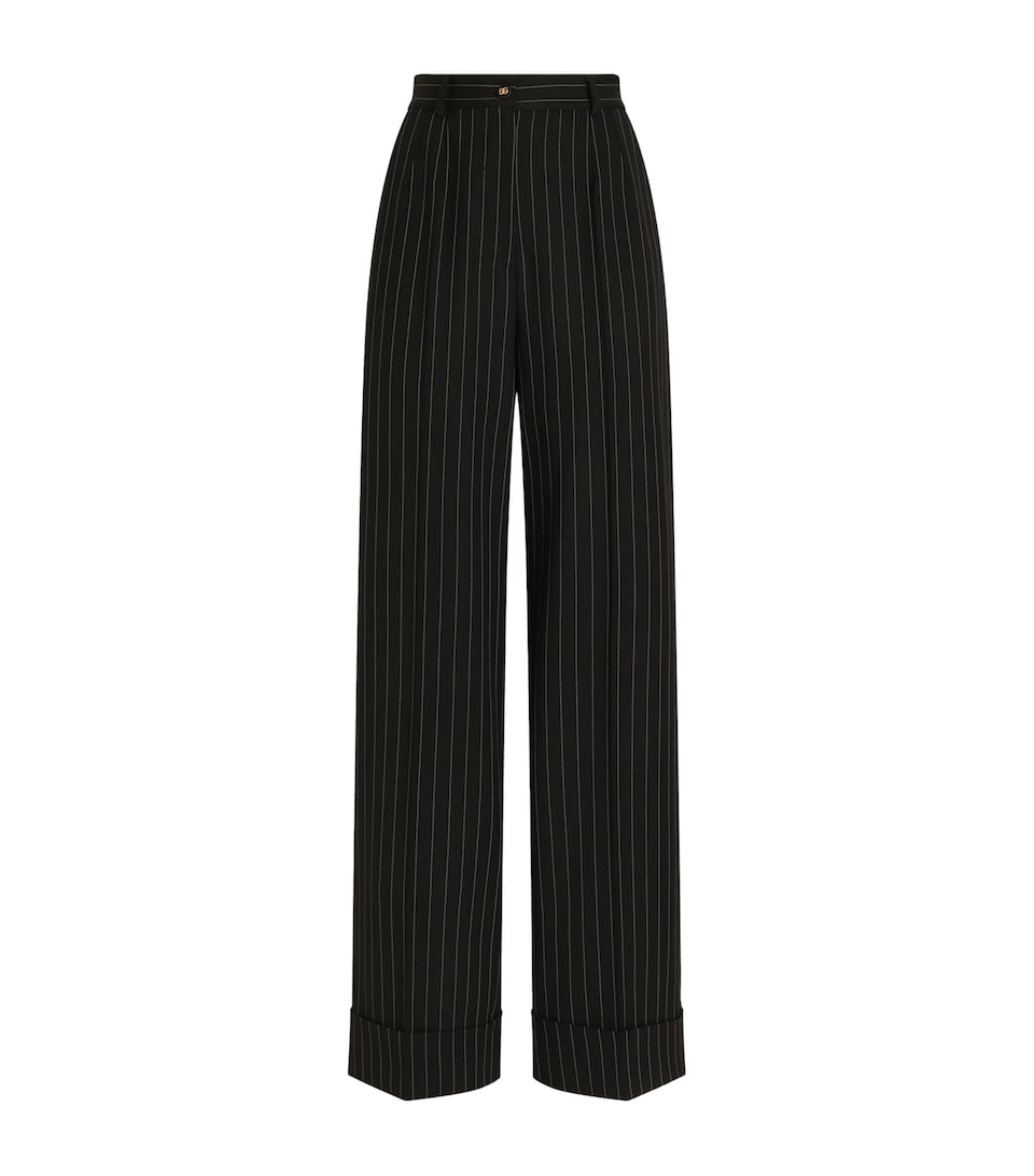 Stretch-Wool Pinstripe Trousers
