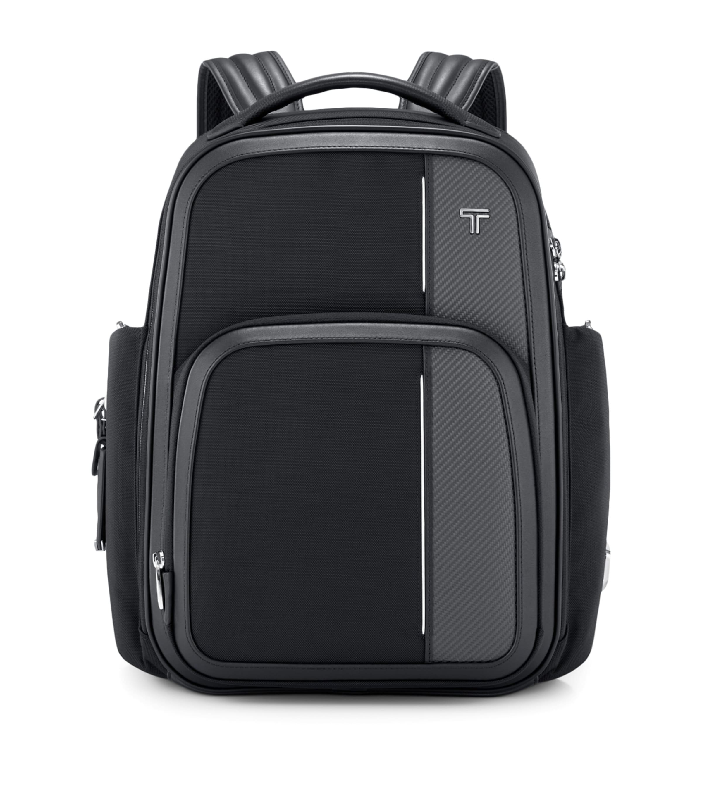 Tumi Leather Arrivé Barker Backpack Black