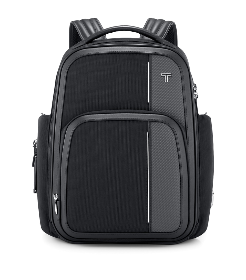 Tumi Leather Arrivé Barker Backpack Black