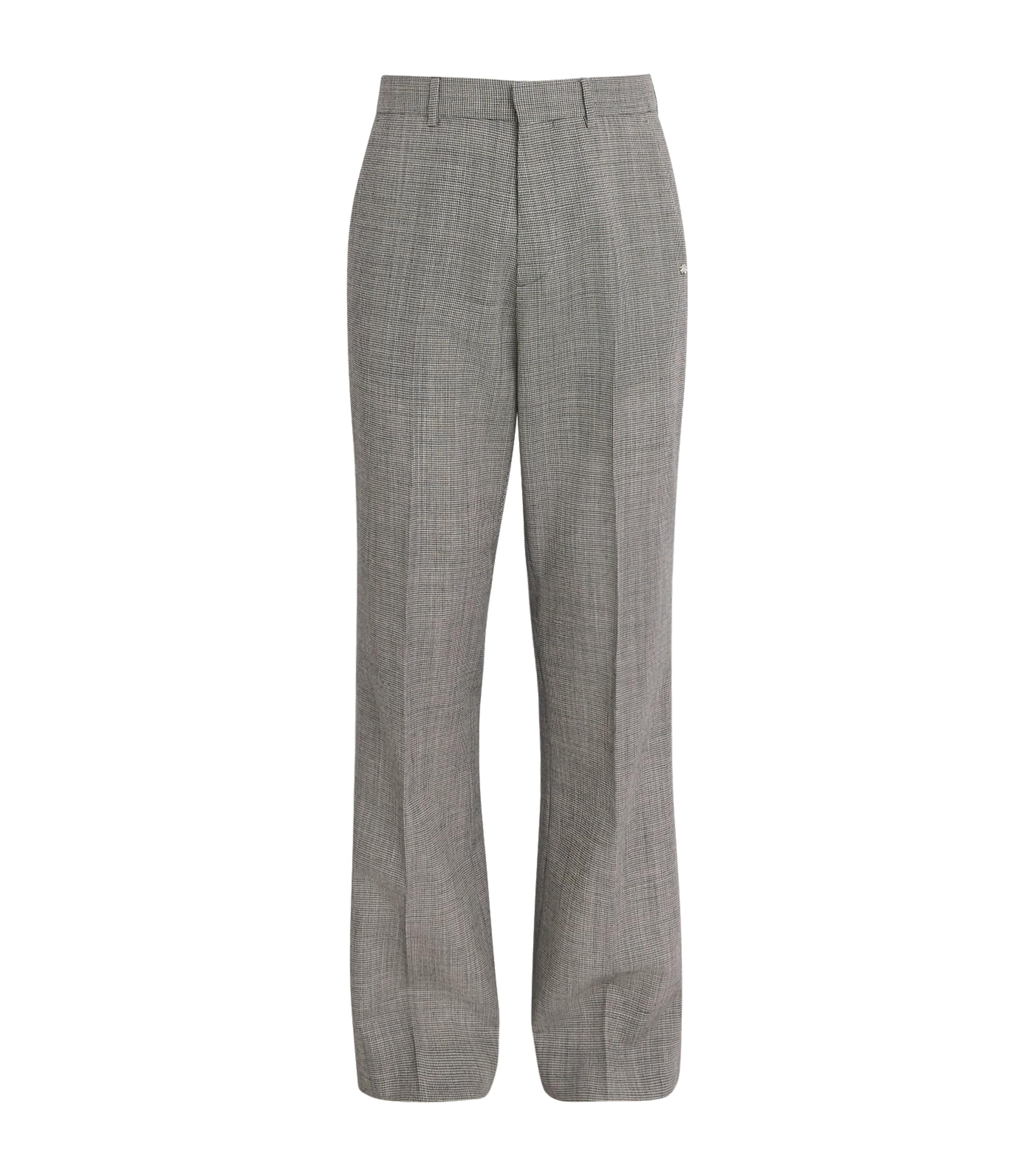 AMIRI Mens Houndstooth Bootcut Trousers Black