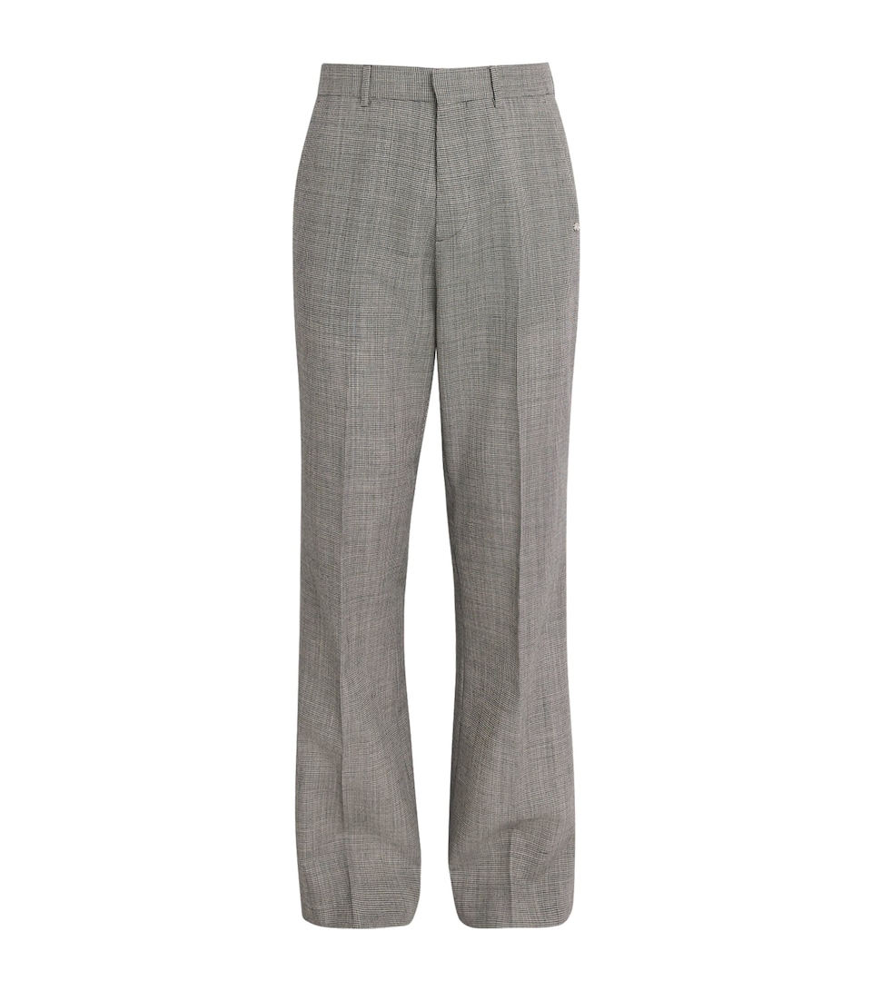AMIRI Mens Houndstooth Bootcut Trousers Black