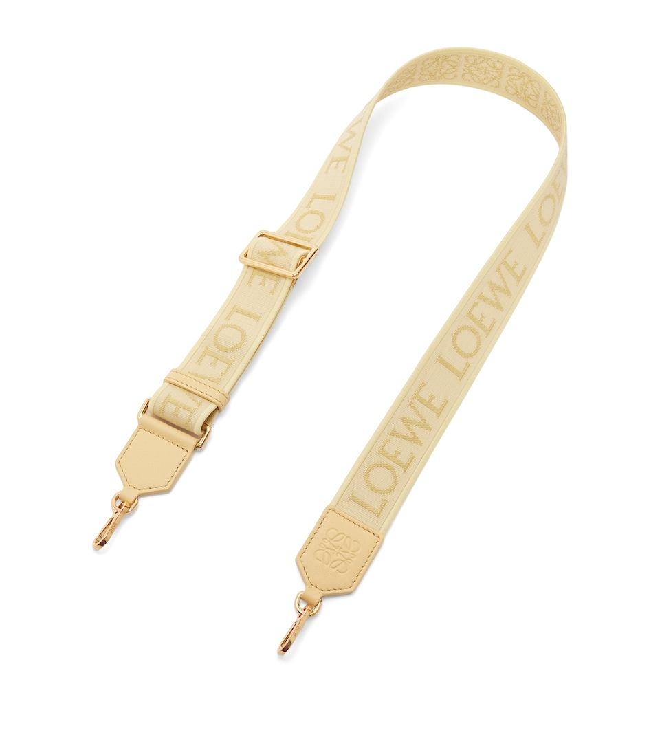 Cotton-Blend Anagram Bag Strap