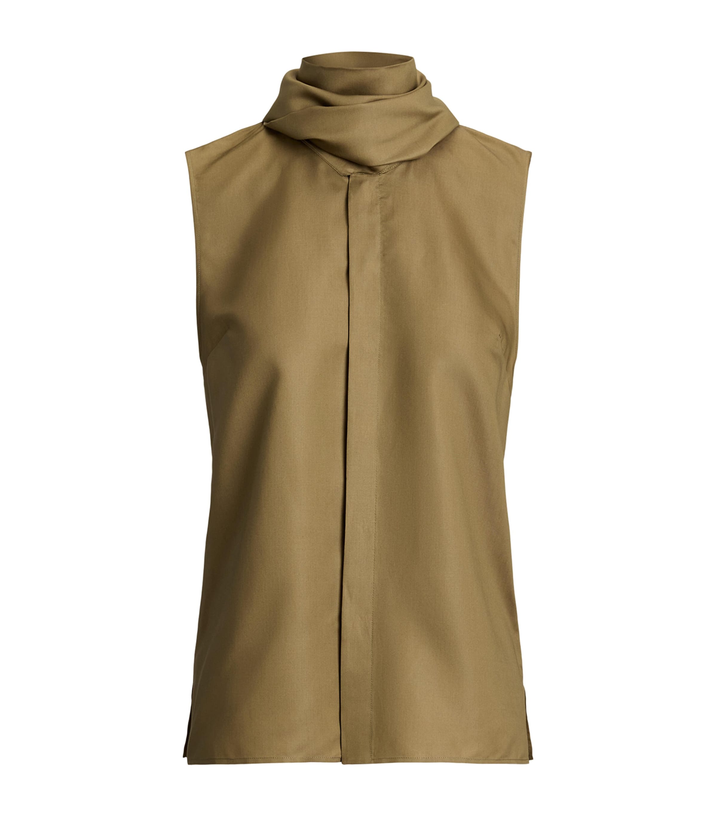 Ralph Lauren Collection Womens Silk Taffeta Gilmore Top Porcini