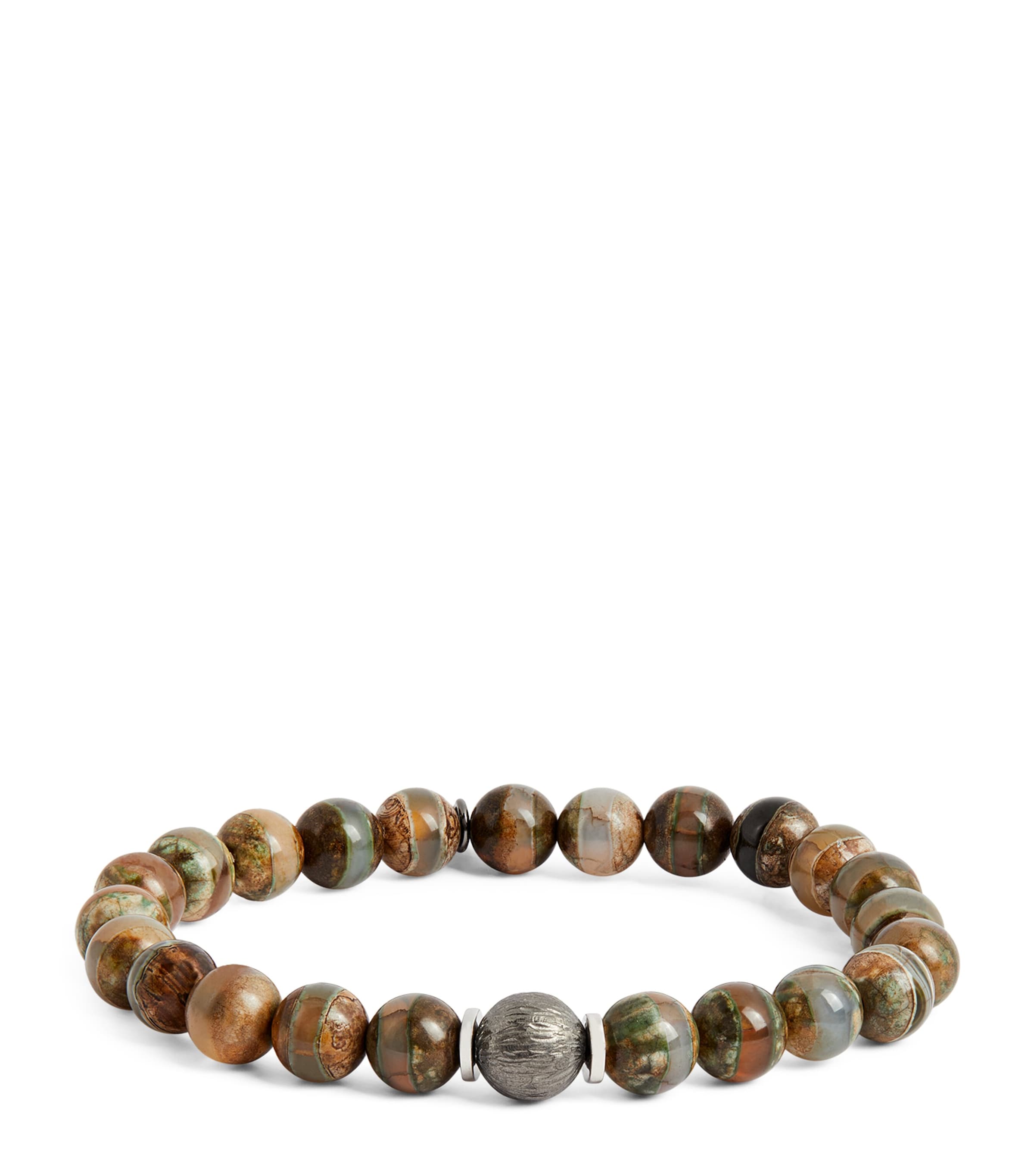 Tateossian Sterling Silver and Sodalite Stonehenge Bracelet