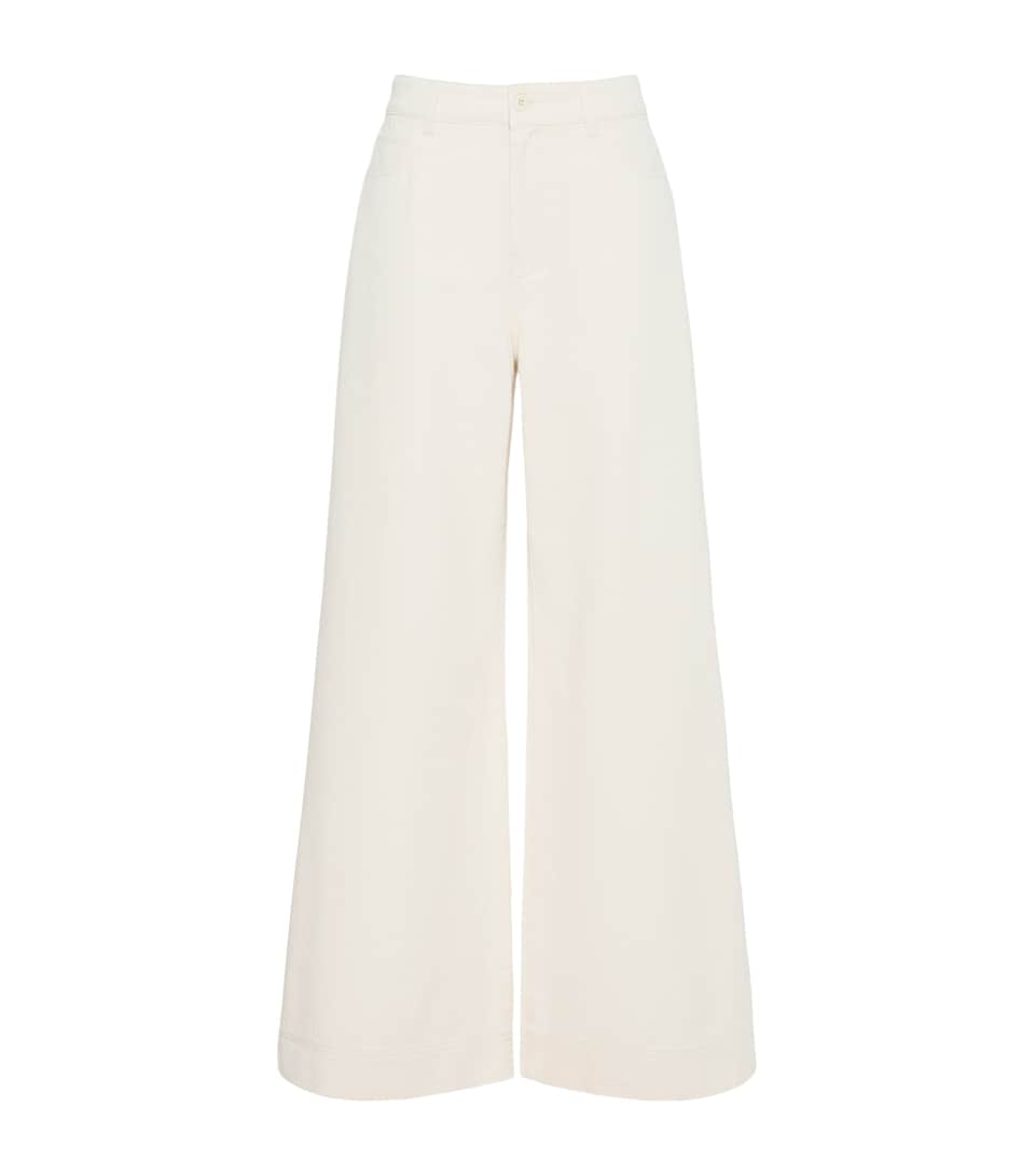 Weekend Max Mara Womens High-Rise Wide-Leg Jeans Ecru