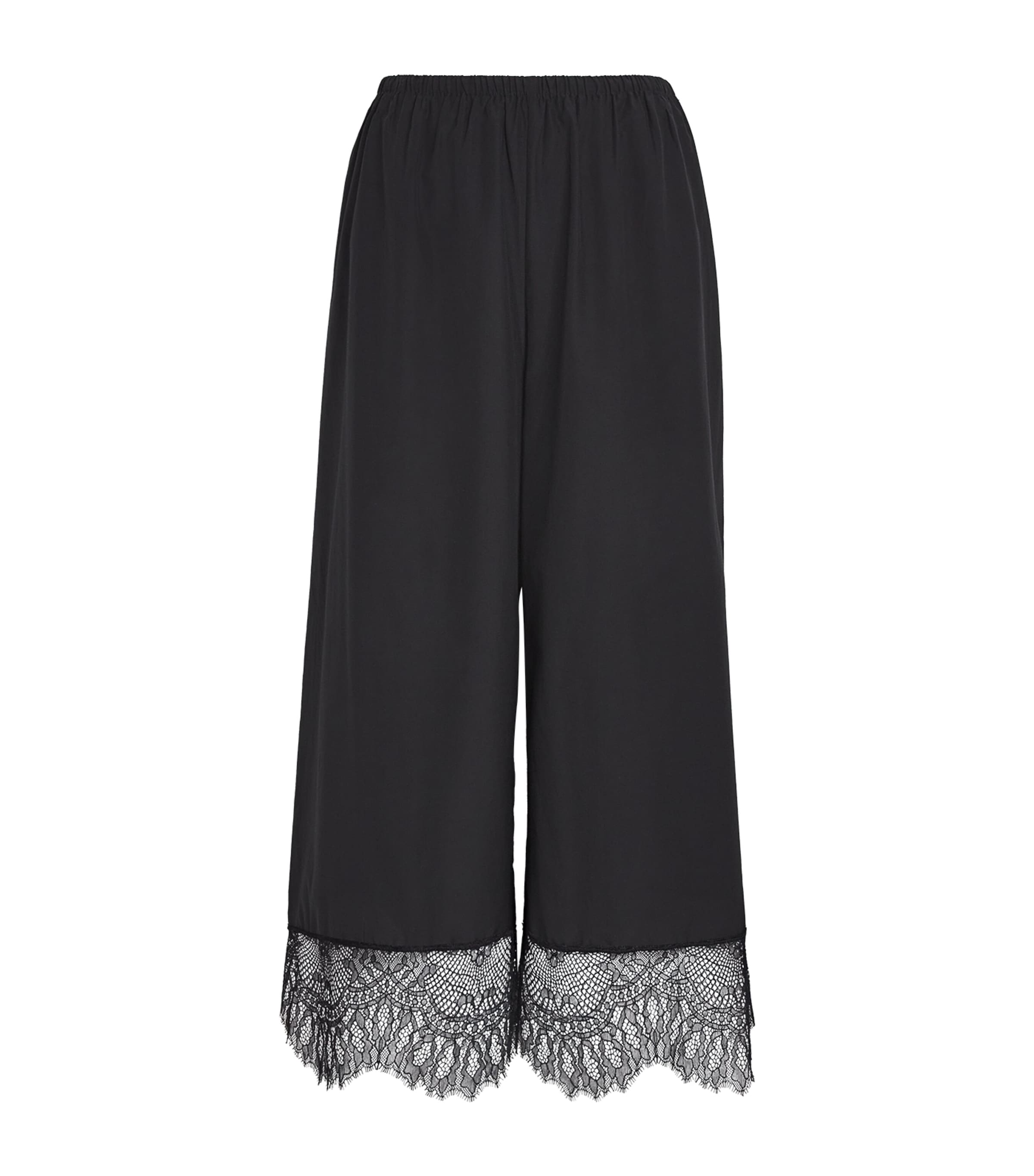 Silk-Cotton Lira Wide-Leg Trousers
