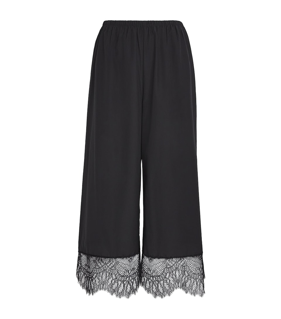 Silk-Cotton Lira Wide-Leg Trousers