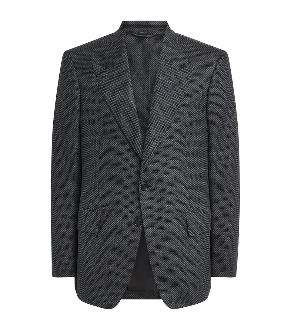 TOM FORD Mens Wool-Blend Honeycomb Shelton Blazer Nti