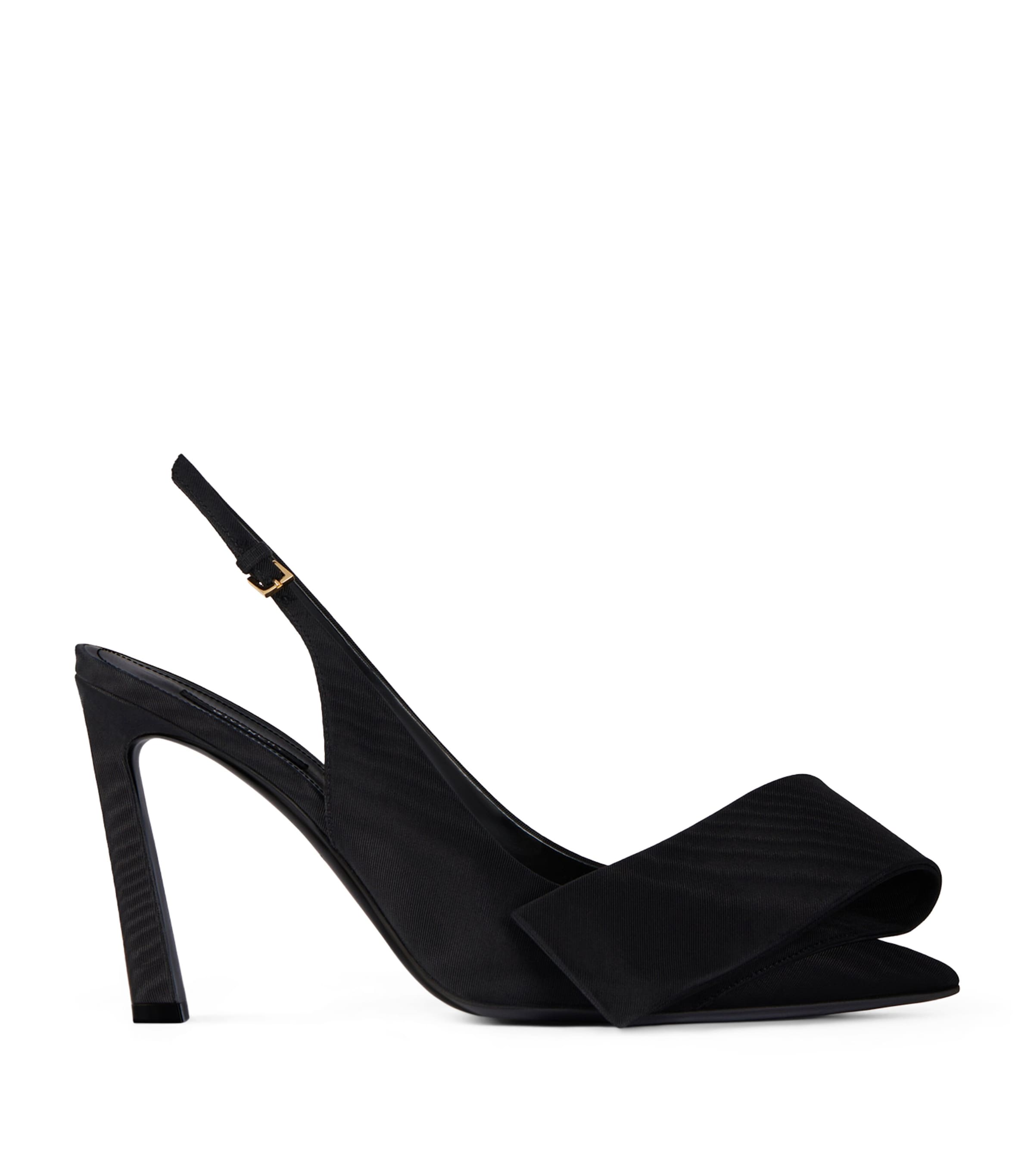 Givenchy Moiré Twisted Ribbon Slingback Sandals 95
