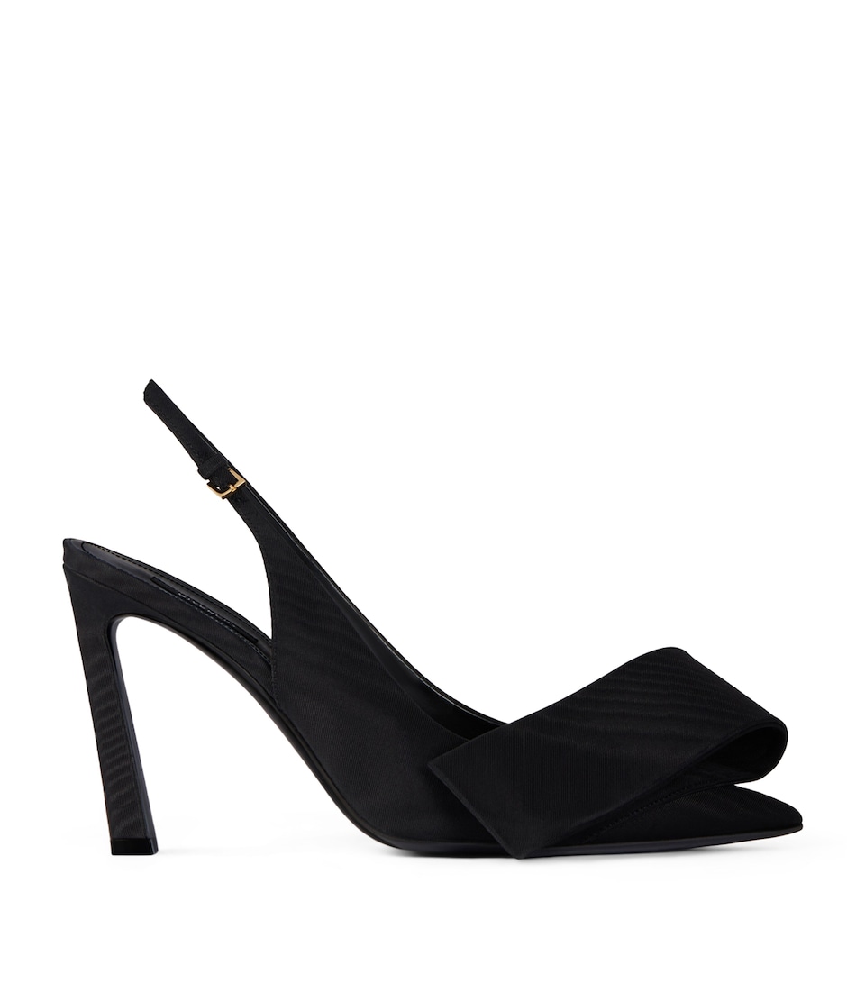 Givenchy Moiré Twisted Ribbon Slingback Sandals 95
