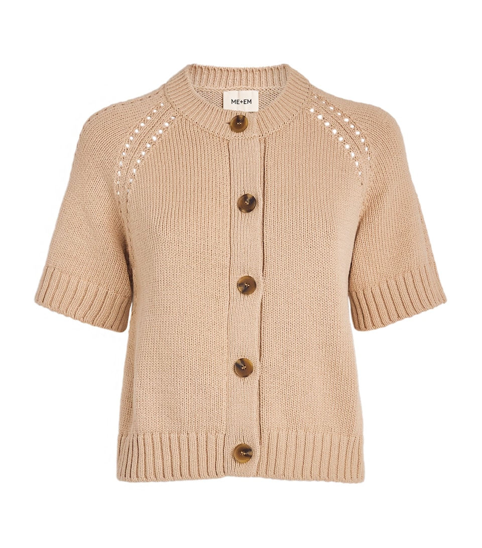 ME+EM Womens Organic Cotton Knit Top Stone