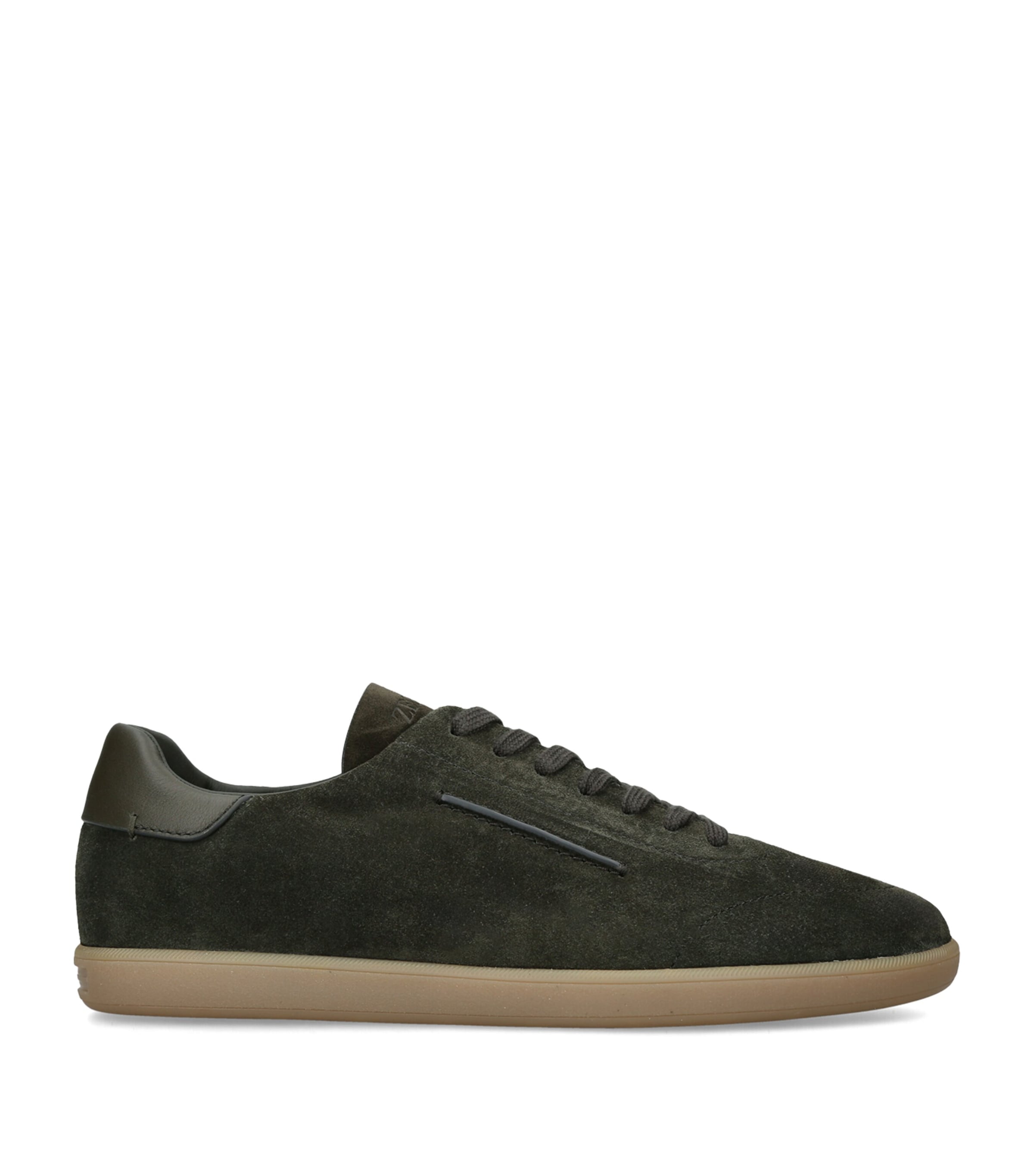 Zegna Suede 232 Sneakers Khaki
