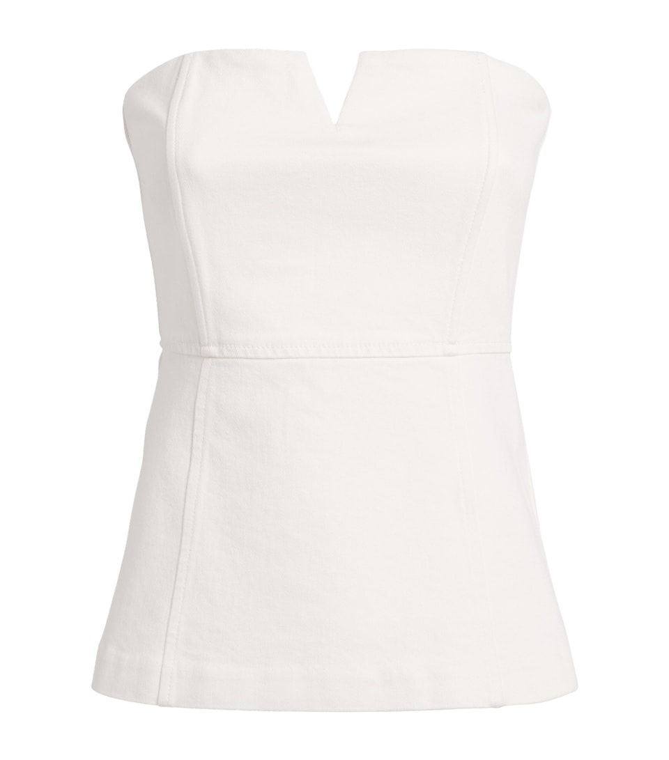 PAIGE Womens Strapless Fiana Top Tonal Ecru