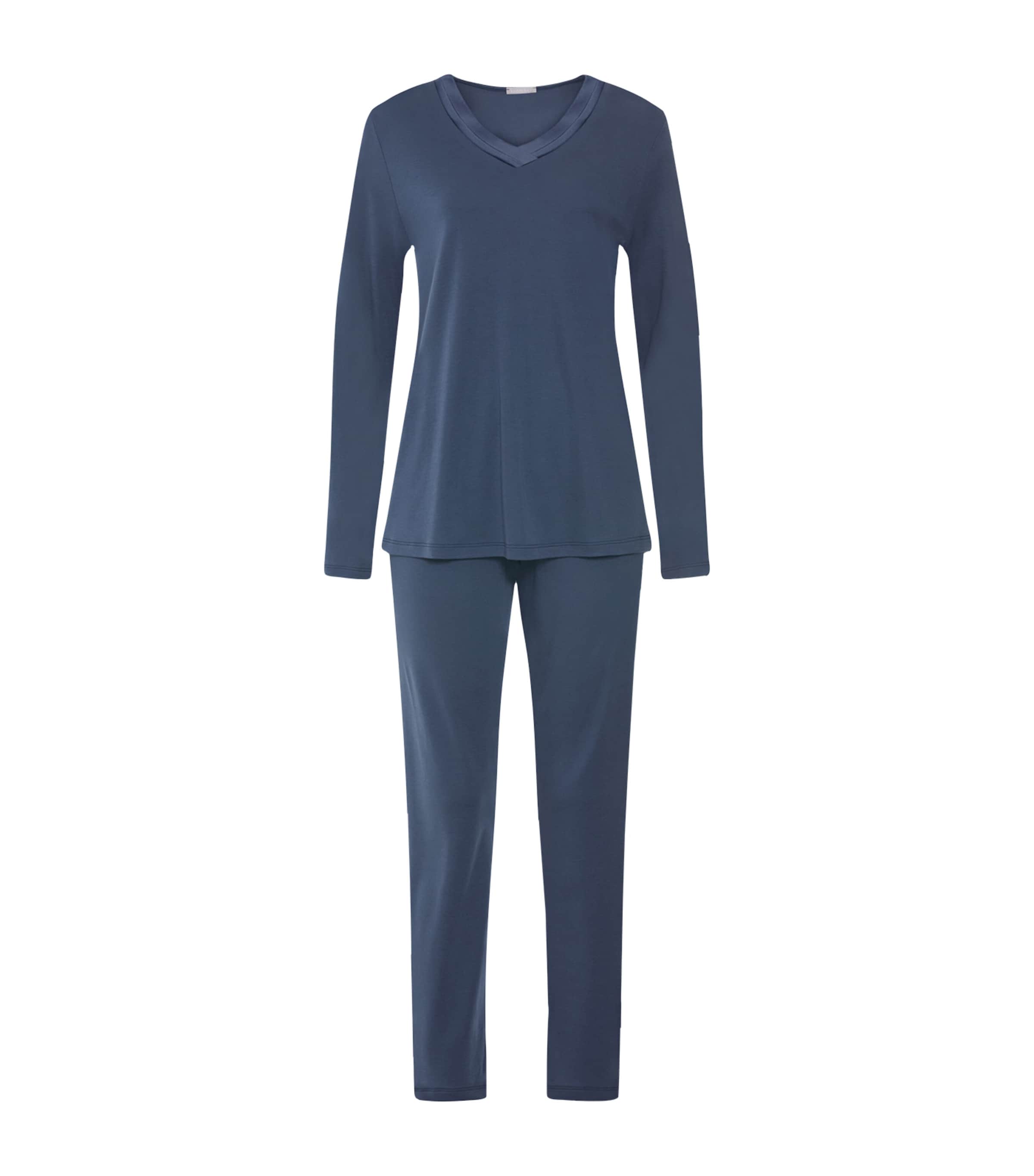 Hanro Womens Tyra Pyjama Set Vintage Indigo