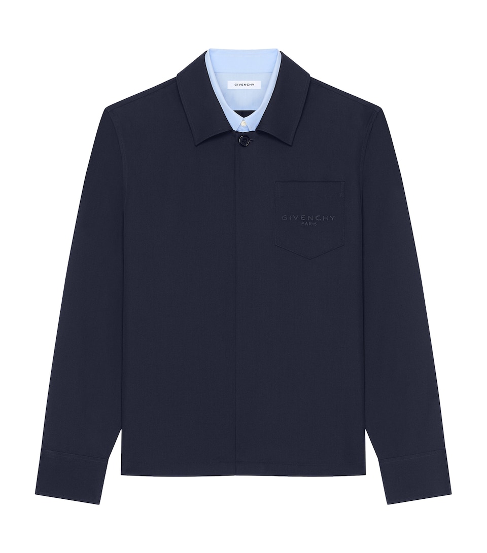 Givenchy Mens Wool Trompe-l'Oeil Shirt