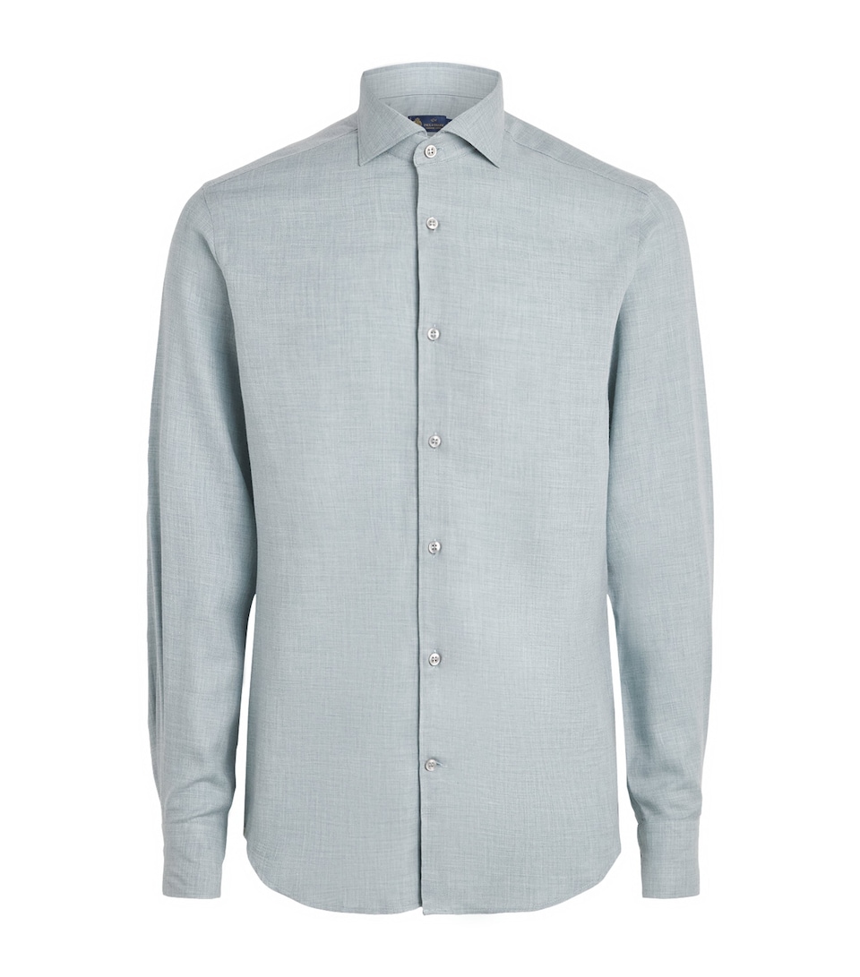 Paul & Shark Mens Cotton-Cashmere Shirt Carta Da Zuc Mlng