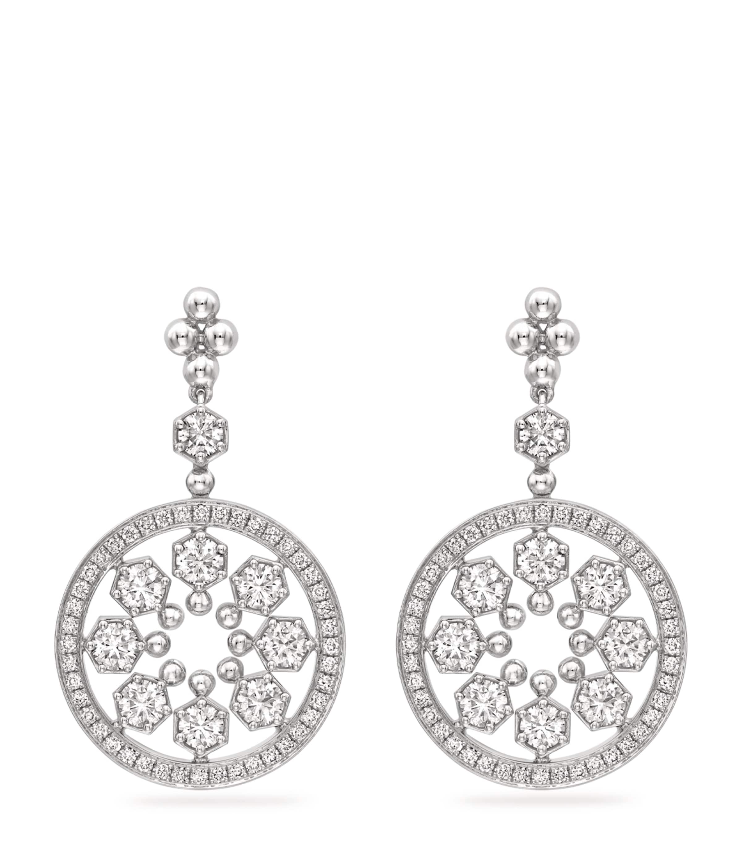White Gold and Diamond Circus Earrings