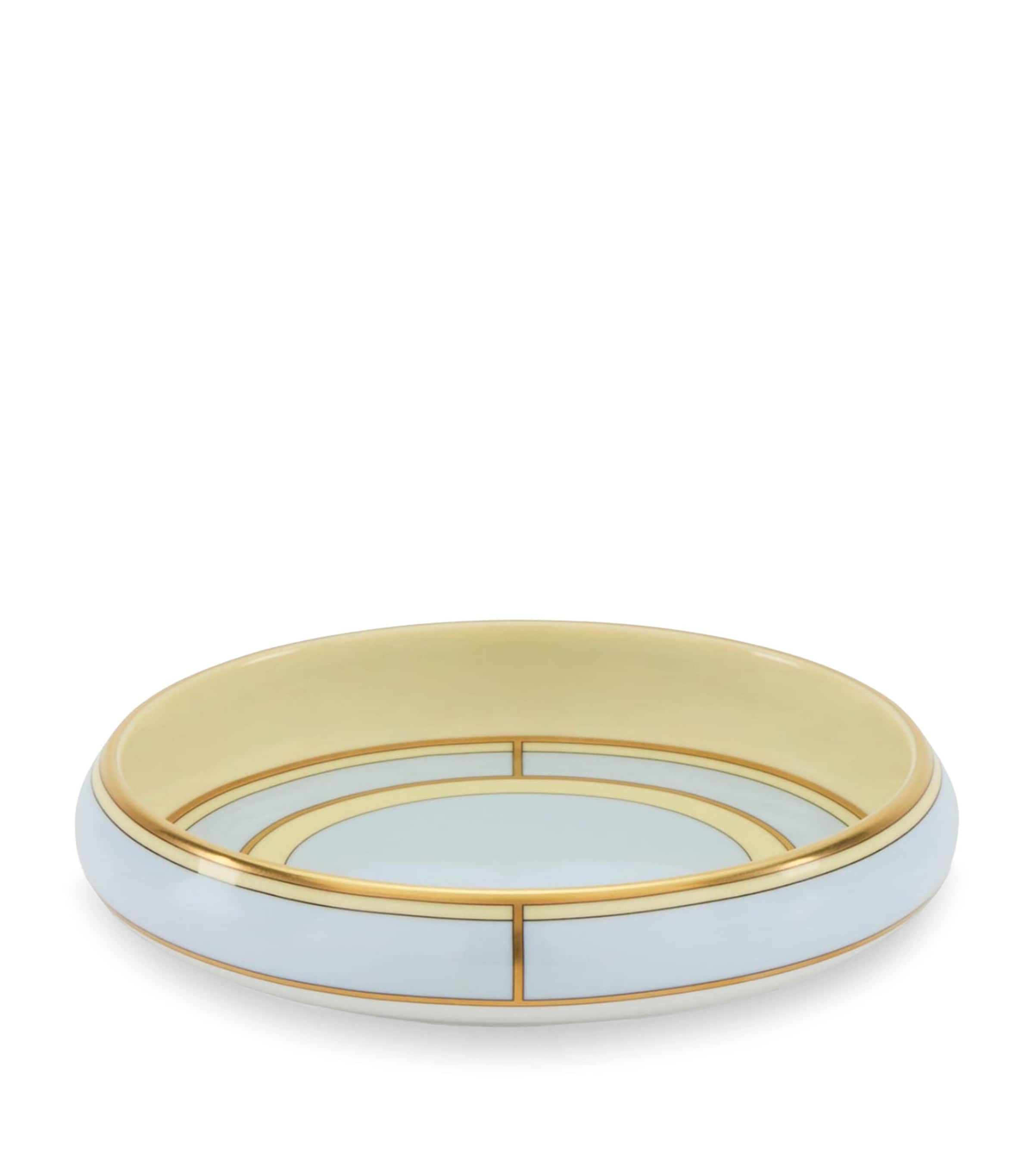 GINORI 1735 Porcelain Colonna Diva Celeste Round Tray (17cm)