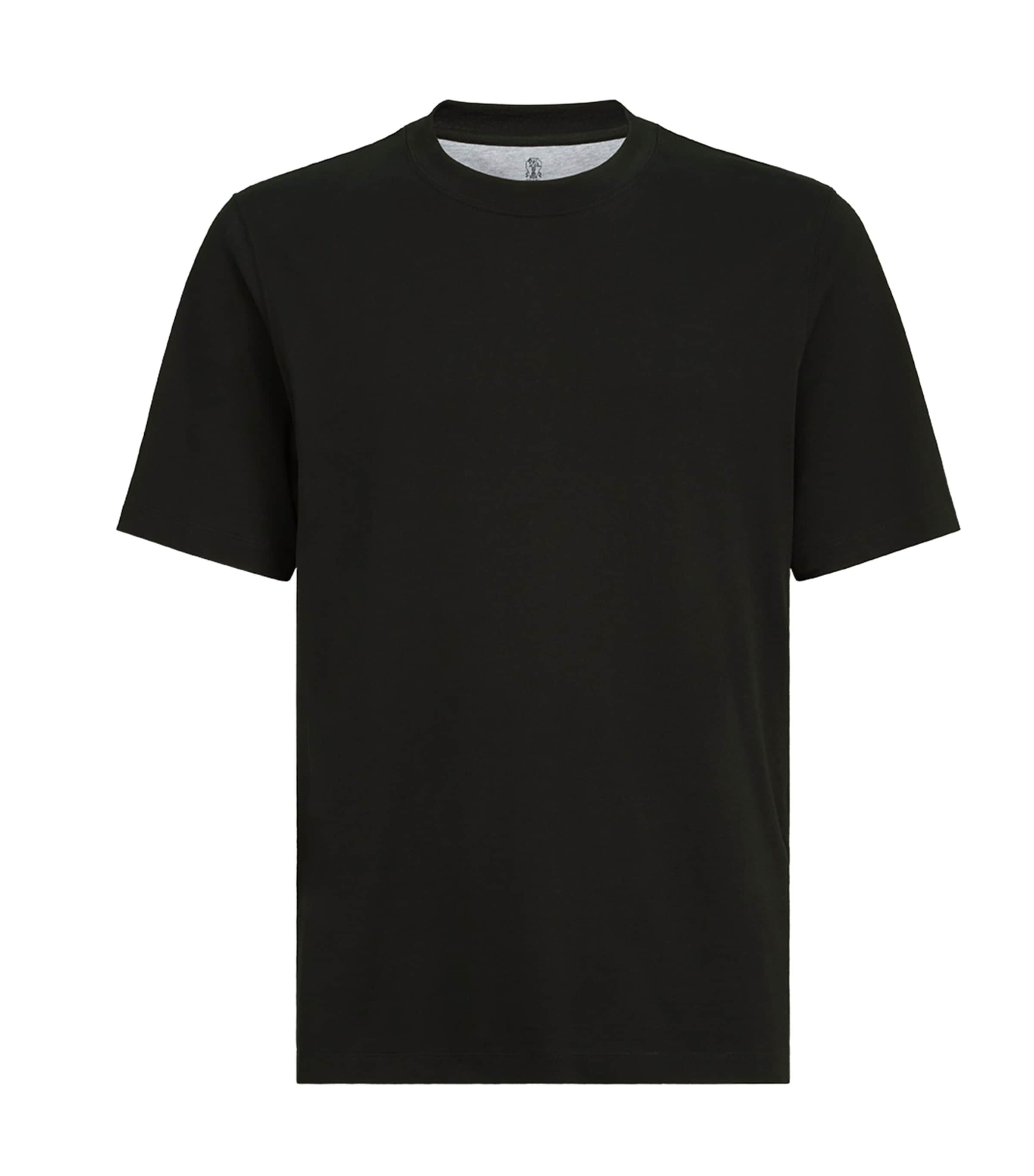 Brunello Cucinelli Mens Cotton Crew-Neck T-Shirt Black