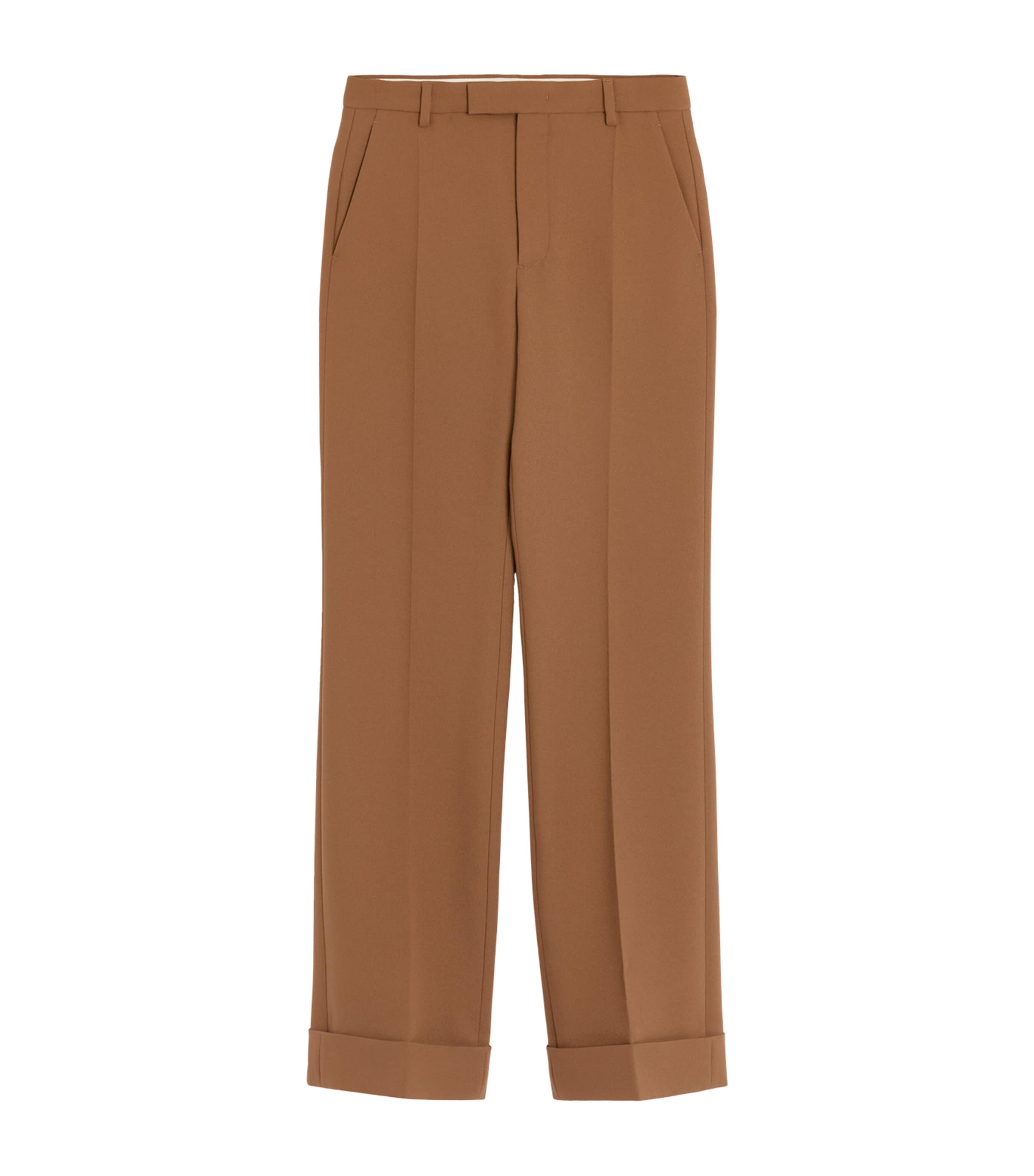 【ヴァレンティノ】 Trousers - Straight Trousers パンツ Valentino Wool Straight-Leg Trousers | Harrods US