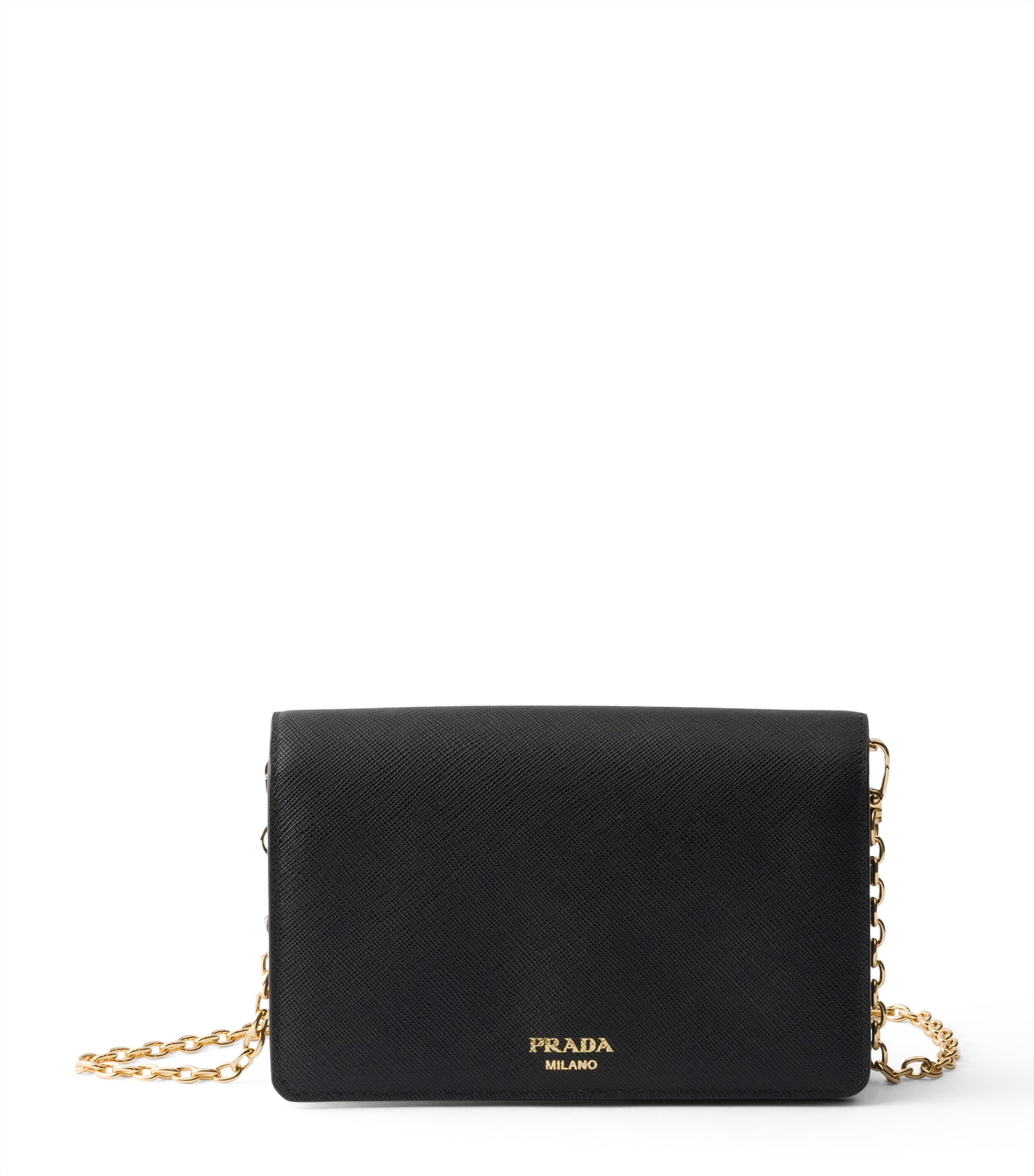 Prada Mini Saffiano Leather Cross-Body Bag Black