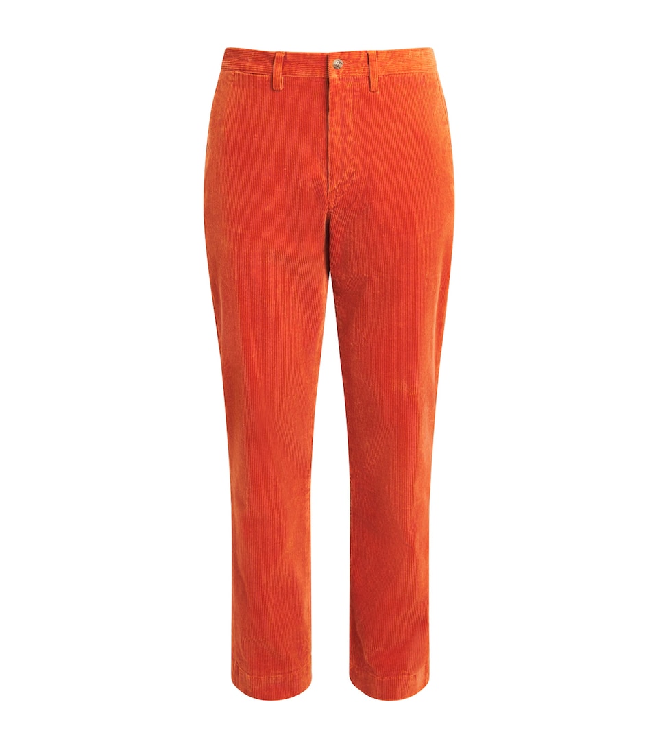 Polo Ralph Lauren Mens Stretch-Cotton Corduroy Bedford Trousers Charles Orange