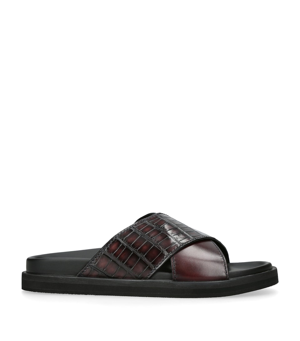 Crocodile Skin Panarea Sandals