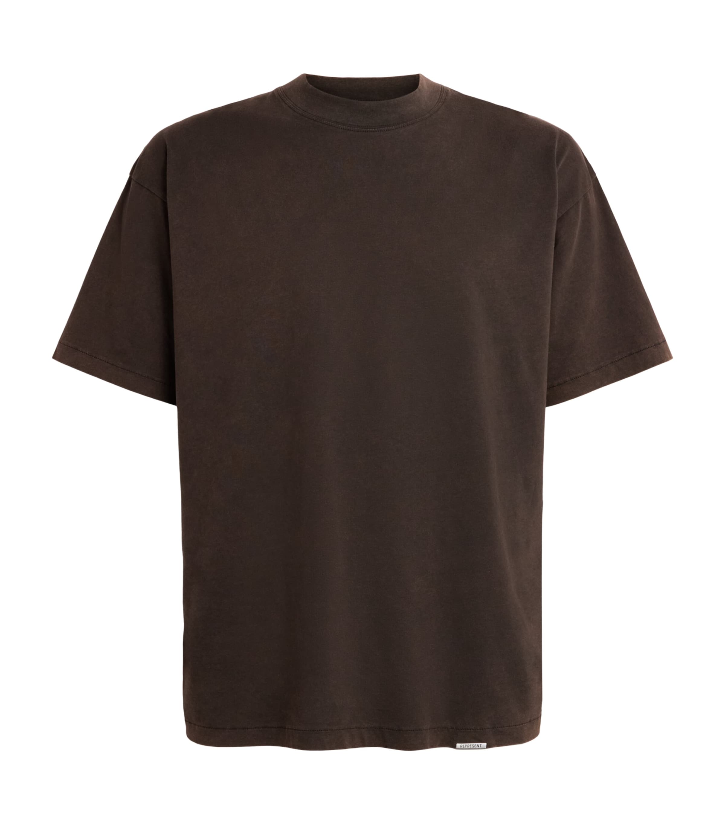 Represent Mens Cotton Initial T-Shirt Coffee