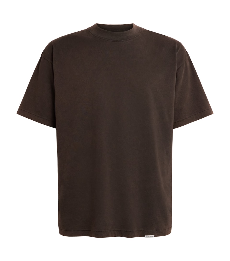Represent Mens Cotton Initial T-Shirt Coffee