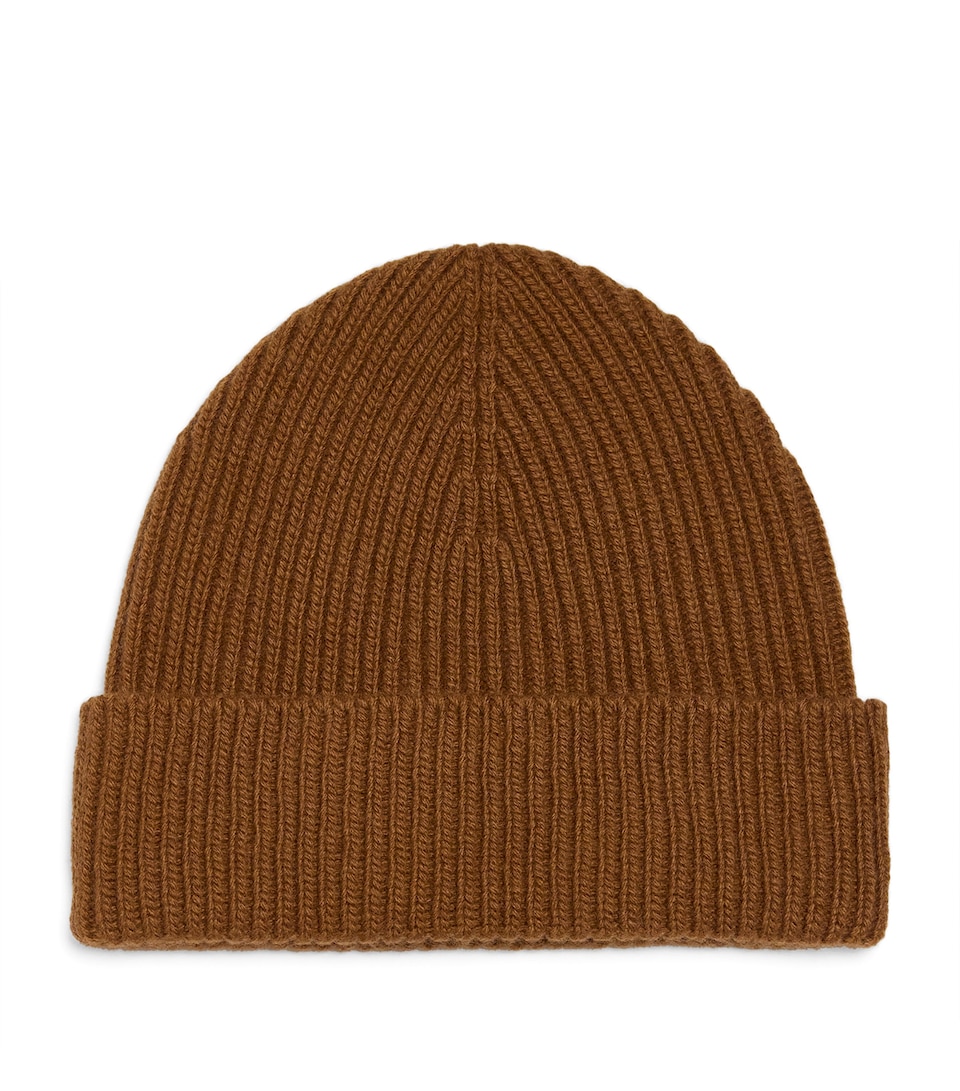 Cashmere Rib-Knit Beanie
