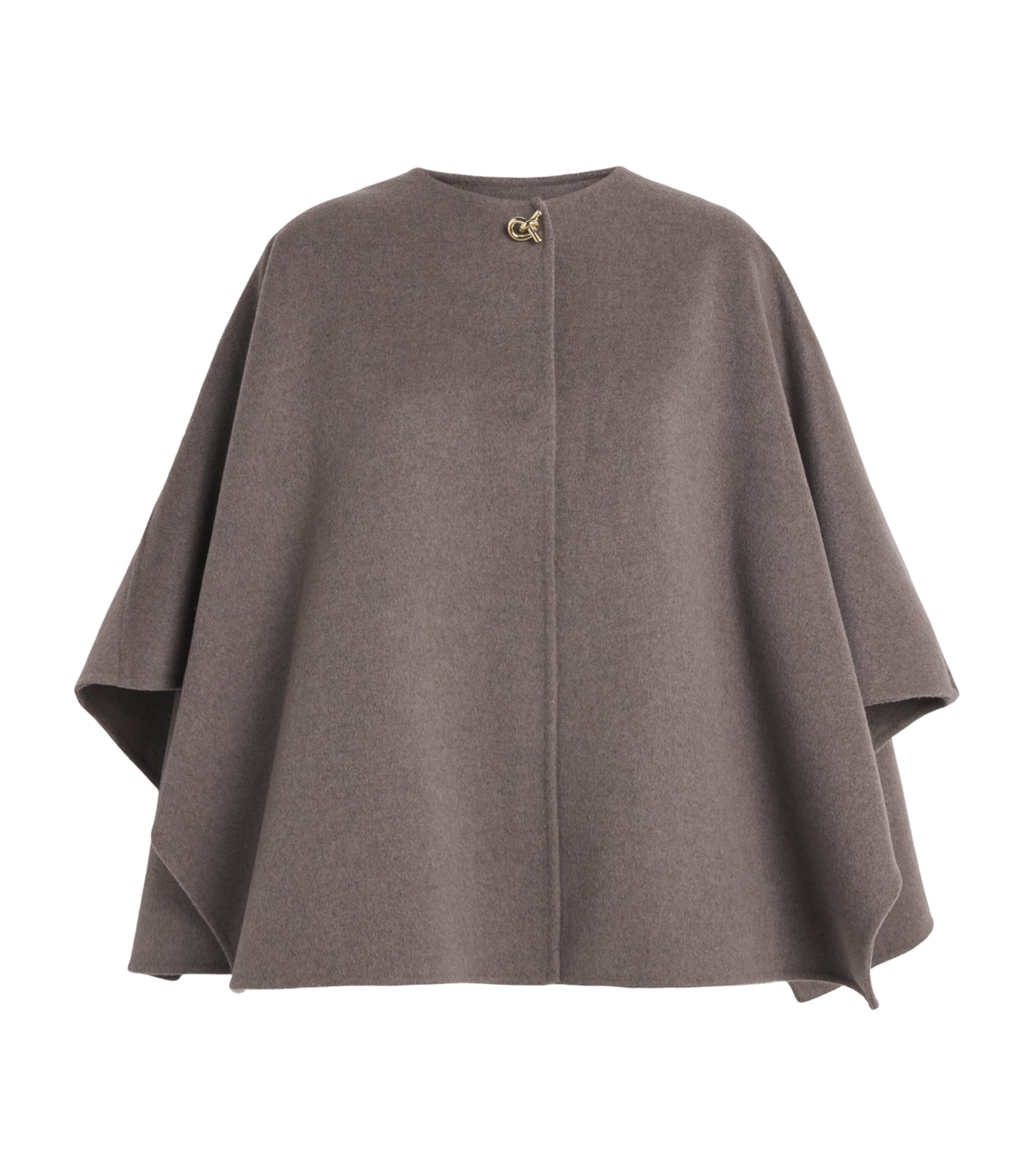Fabiana Filippi Womens Wool-Cashmere Gold-Knot Cape Falco