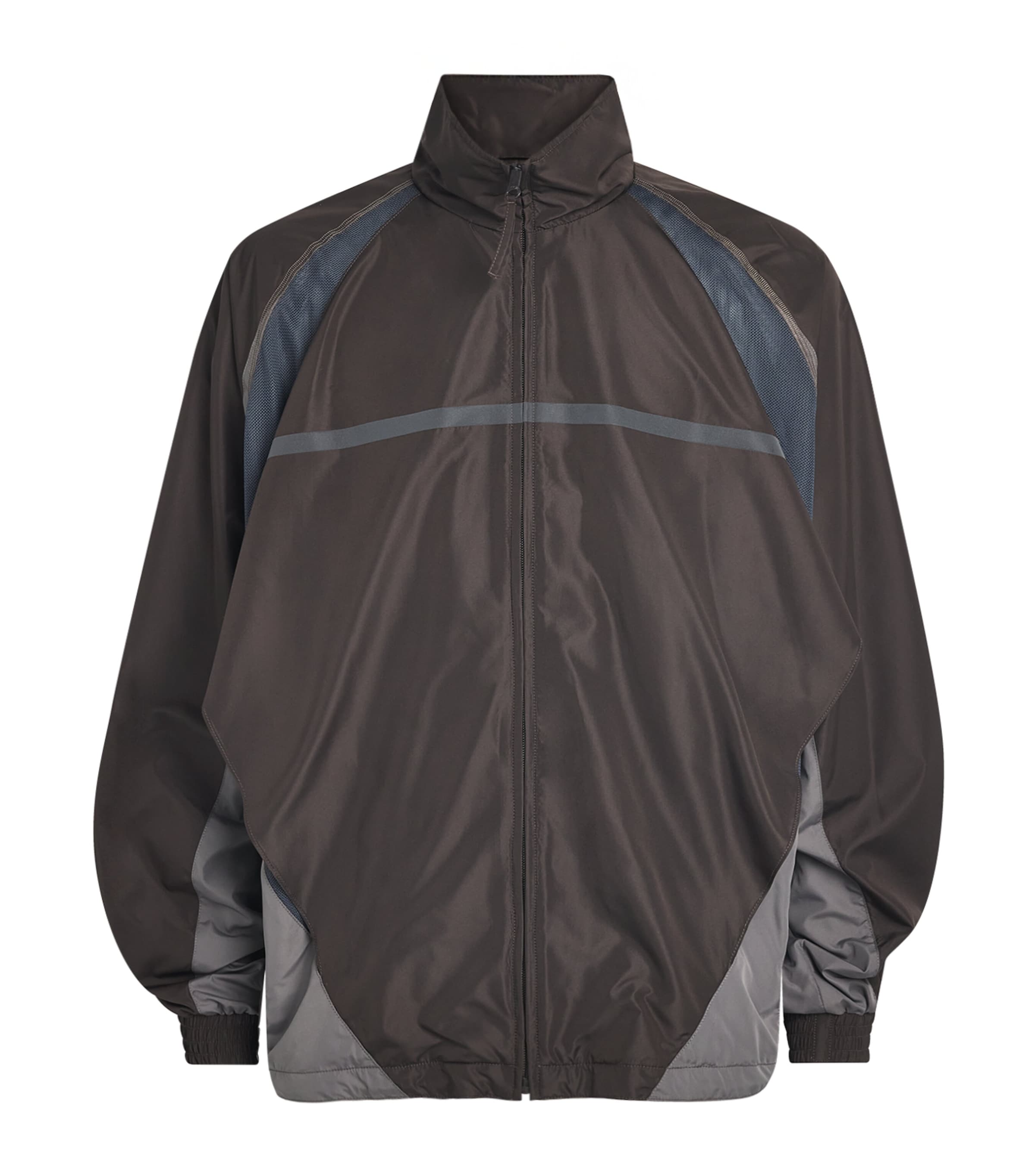 Maison Margiela Mens Contrast Panel Track jacket Dark Brown