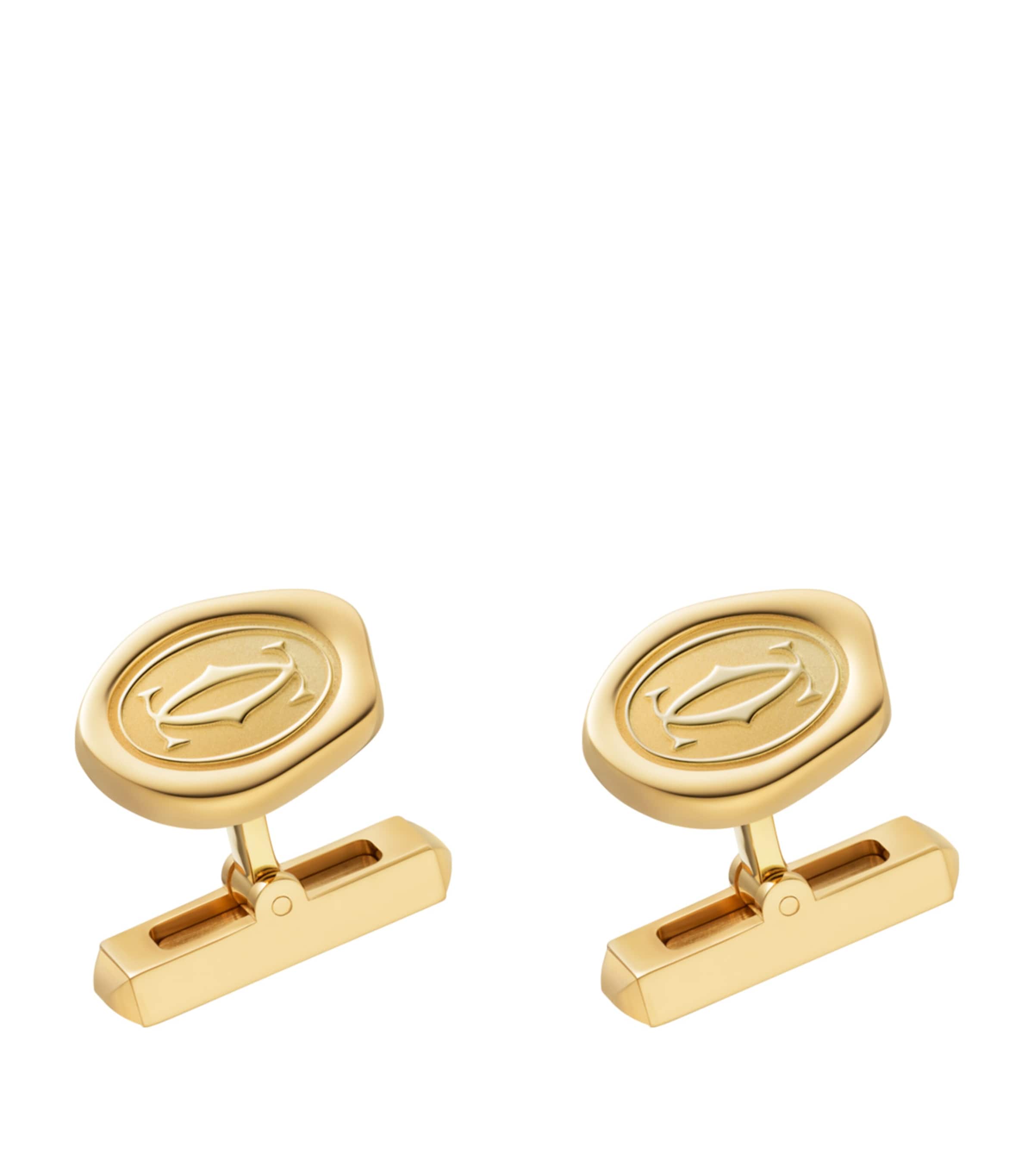 Cartier Yellow Gold Wax Seal Cufflinks Yellow Gold