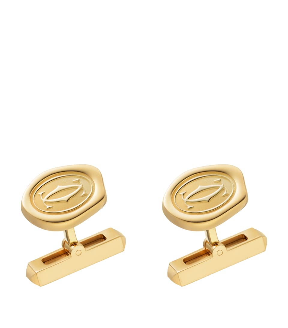 Yellow Gold Wax Seal Cufflinks