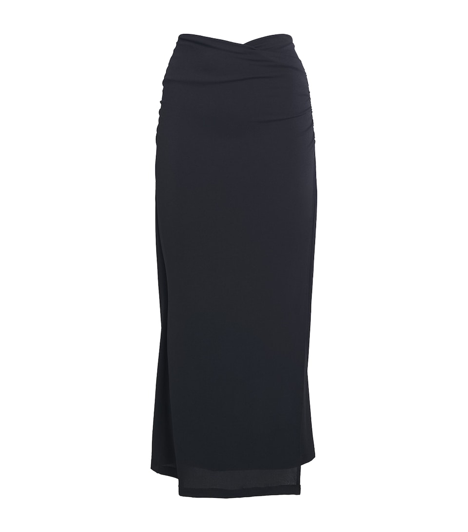 Wolford Womens Crepe Jersey Midi Skirt Black