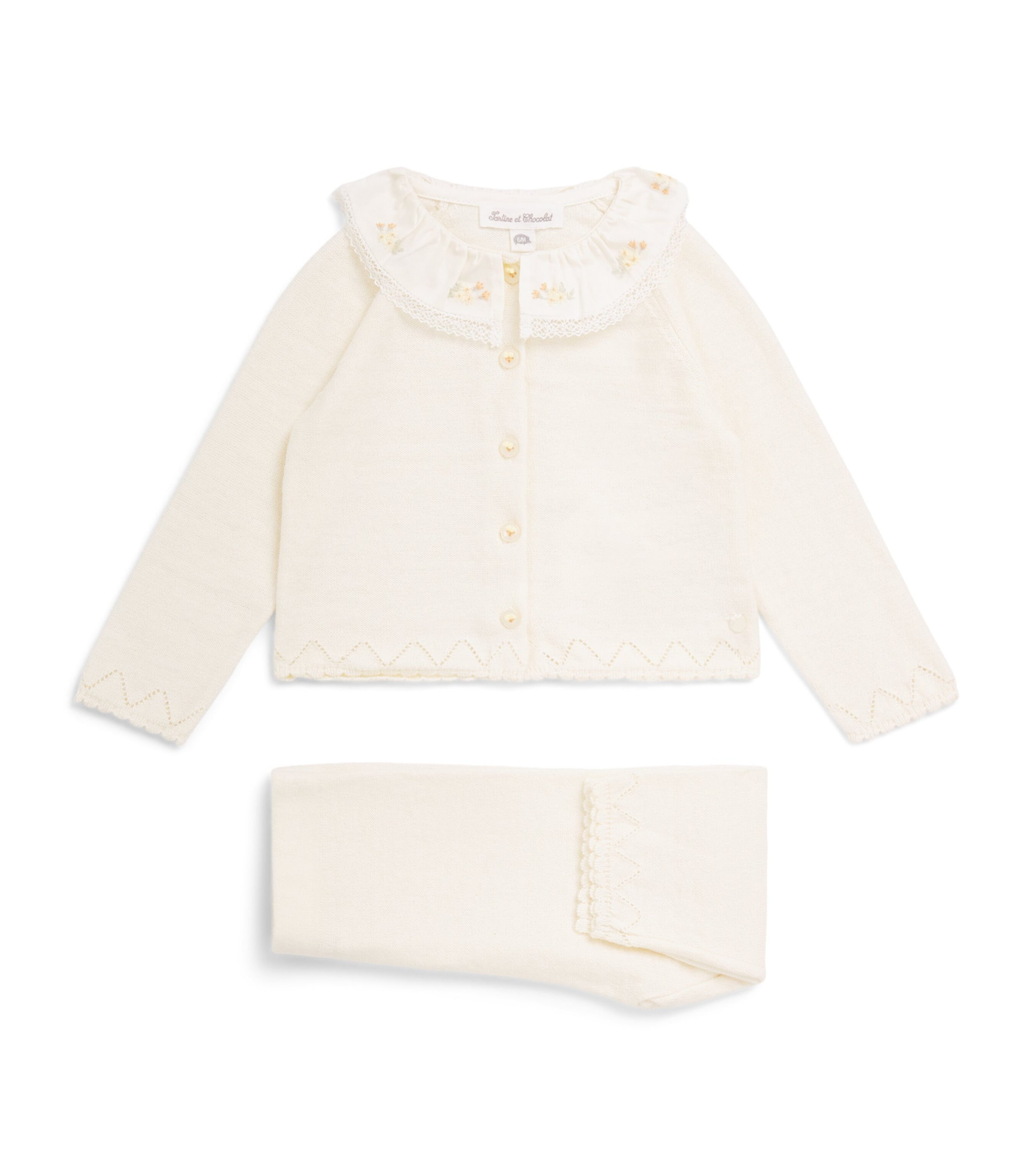 Tartine et Chocolat Cotton-Cashmere Cardigan and Trousers Set (1 Month-2 Years)