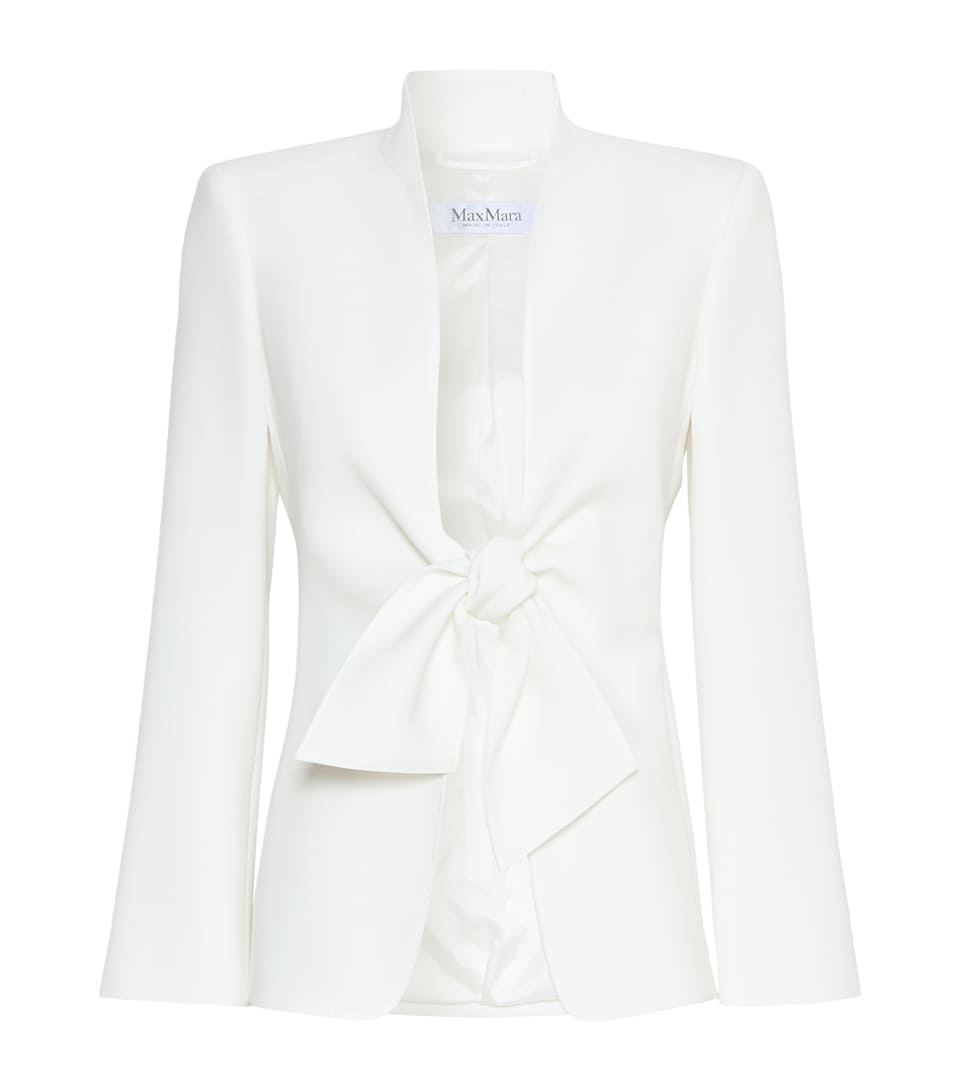 Max Mara Womens Sash-Tie Blazer White